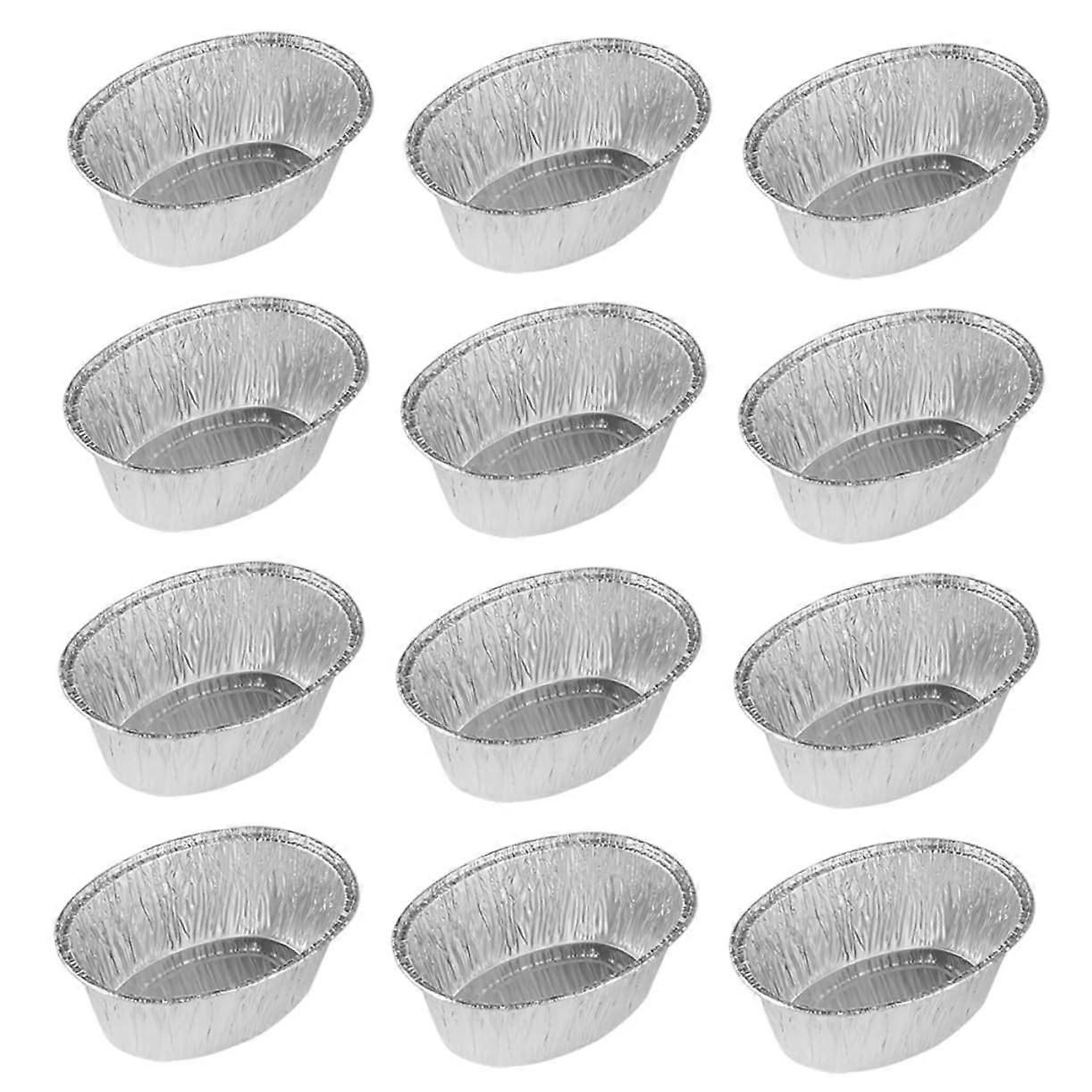125 Pieces Oval Disposable Bowls, Grill and Baking Trays for Roasting, Serving Food, BBQ, Dinner Parties, and Catering Activities.