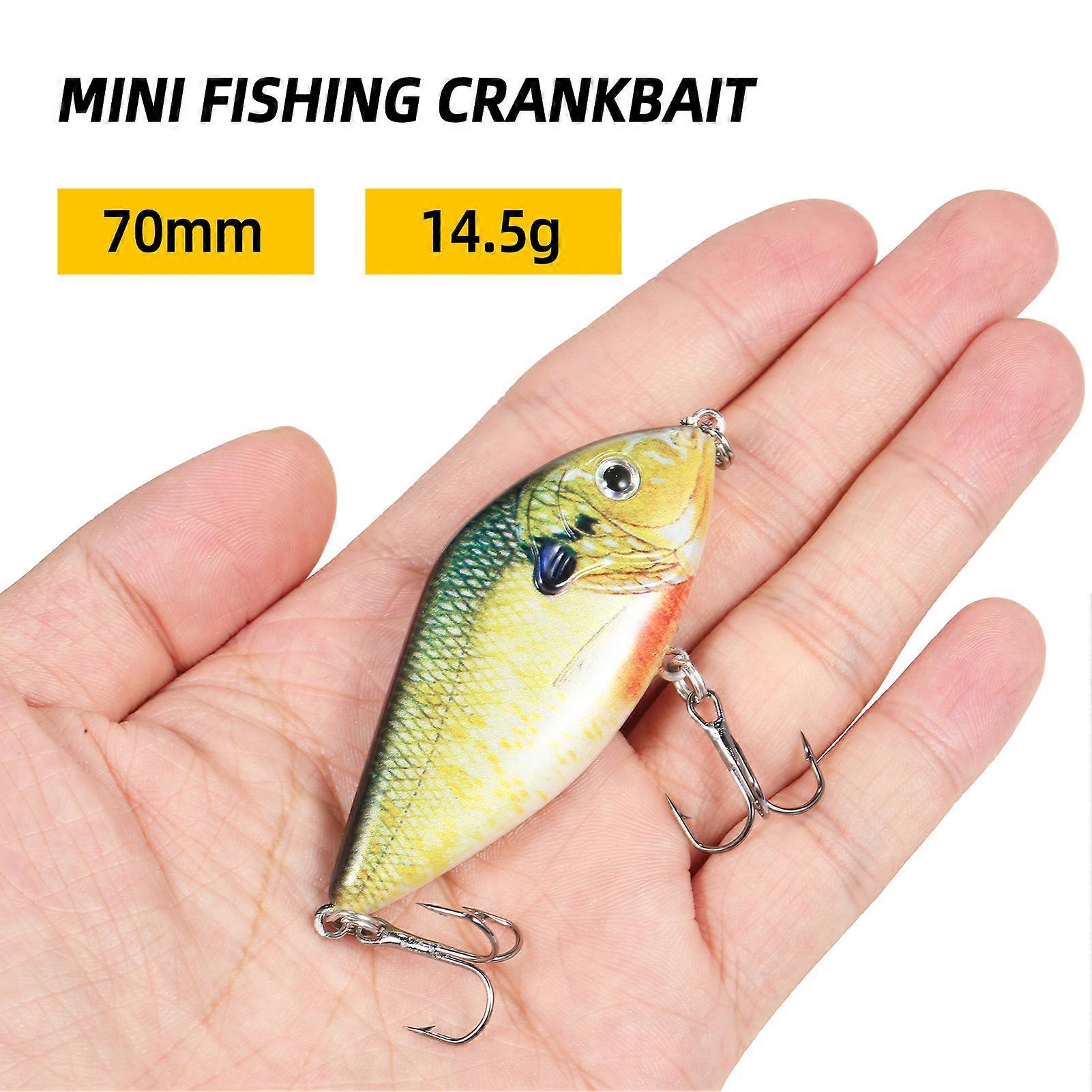 TARUOR 70 مم 14.5 جرام ميني متذبذب كرنك الطعم Crankbait غرق الطعم الاصطناعي الصعب إغراء الصيد معالجة