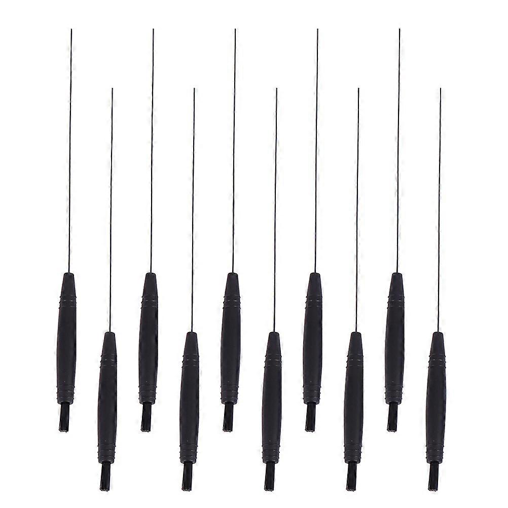 Hearing Amplifier Cleaning Brush Hearing Aid Cleaning Use Black 10Pcs