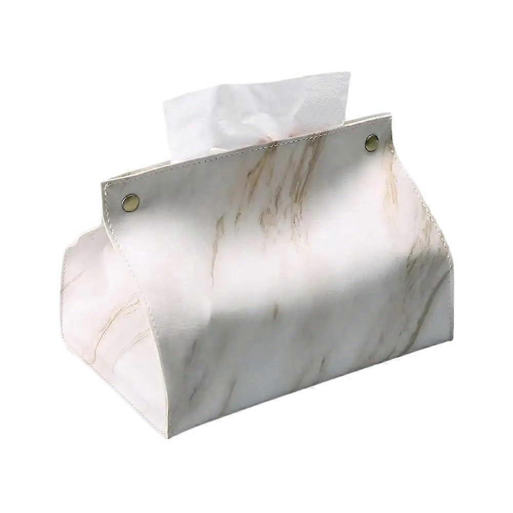 2 Modern Tissue Box Holders for Home, Office, Kitchen, and Bathroom, Space-Saving White Design, Set of 2