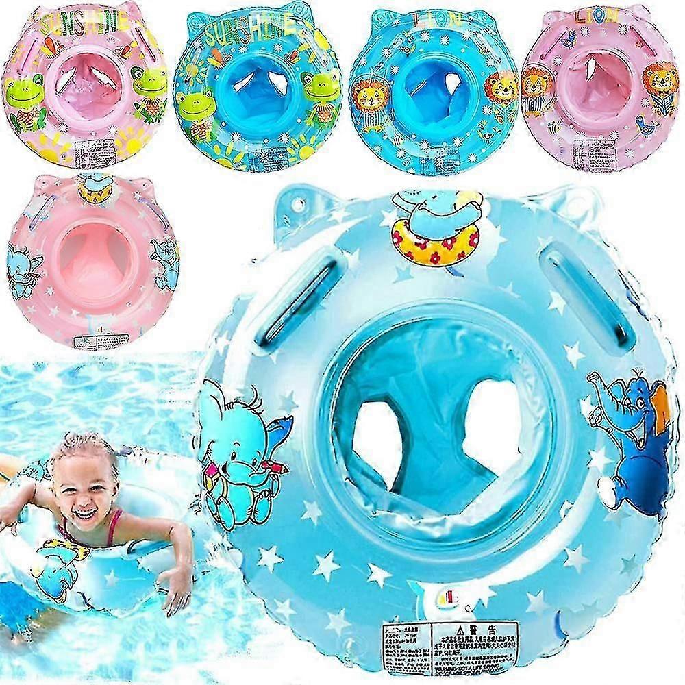 Baby Swimming Float Ring With Seat For 3-36 Months Neck Support Pool Bath Safety Floatation Device