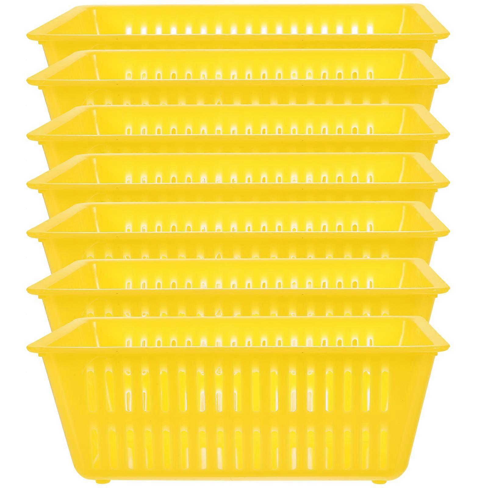 7pcs Coin Storage Baskets Decorative Desktop Organizer in Red