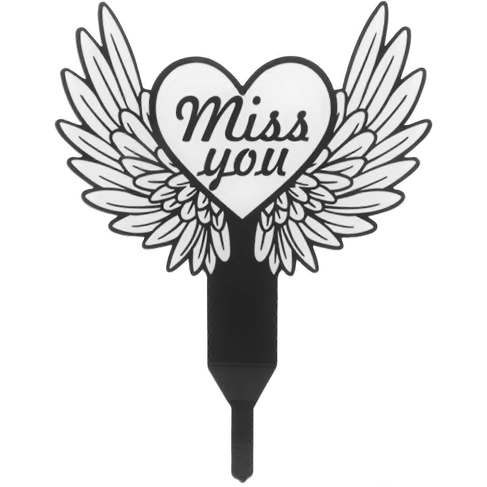 Courtyard Memorial Stake Acrylic Commemorative Card Garden Stake Realistic Design 30x22cm Decoration 1Pack