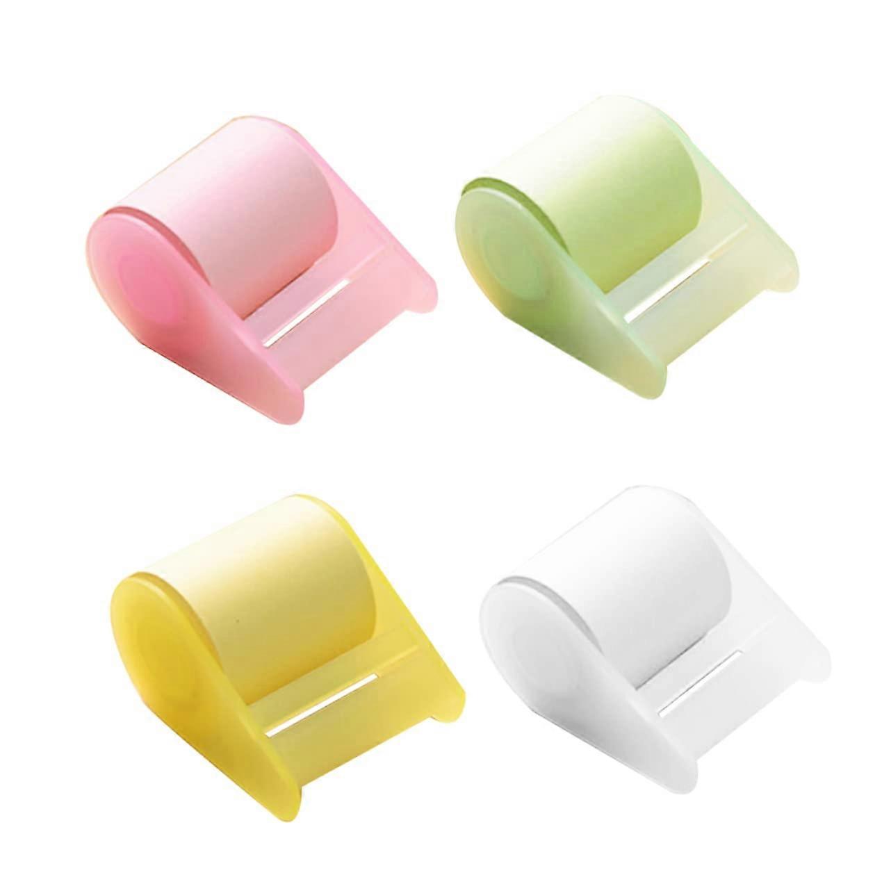 Pack of 4 roll notepads, school supplies, writing pads, tape with note roll