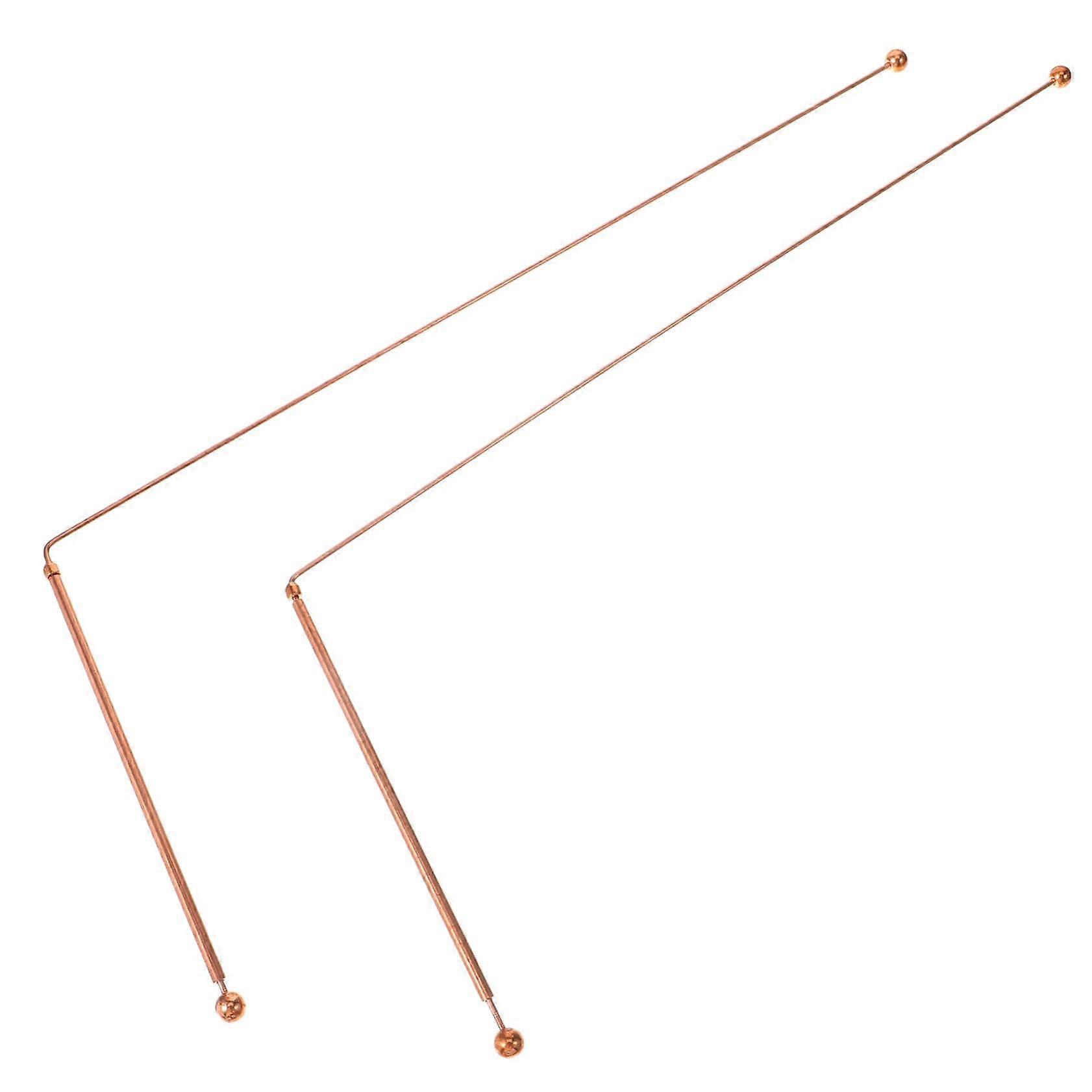 2 pieces of dowsing rods made of copper, flexible and, for outdoor applications and treasure hunting.
