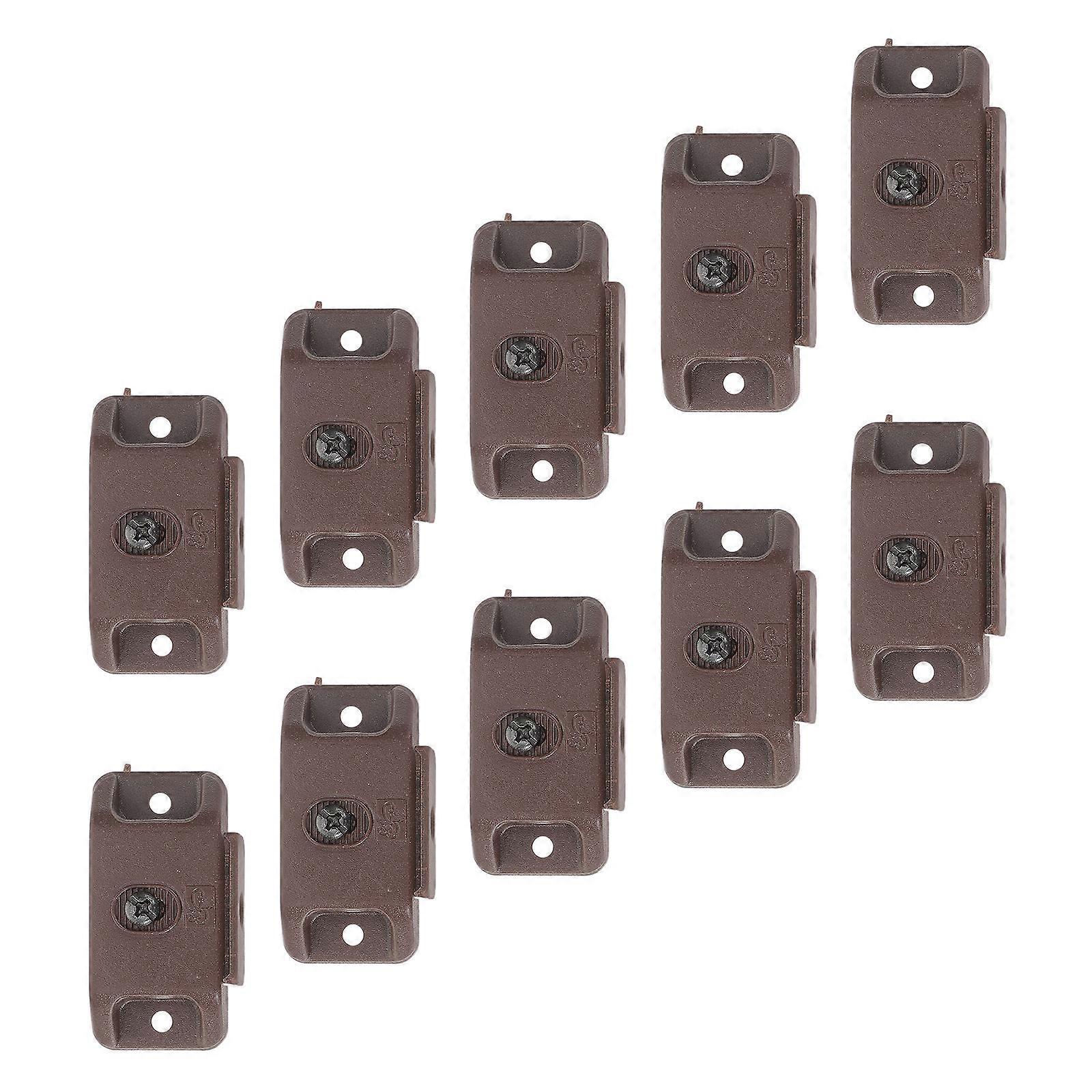 10pcs Magnetic Catches for Doors – Durable Plastic Cabinet Closures for Wardrobes & Closets with Strong Holding Force to Prevent Accidental Opening