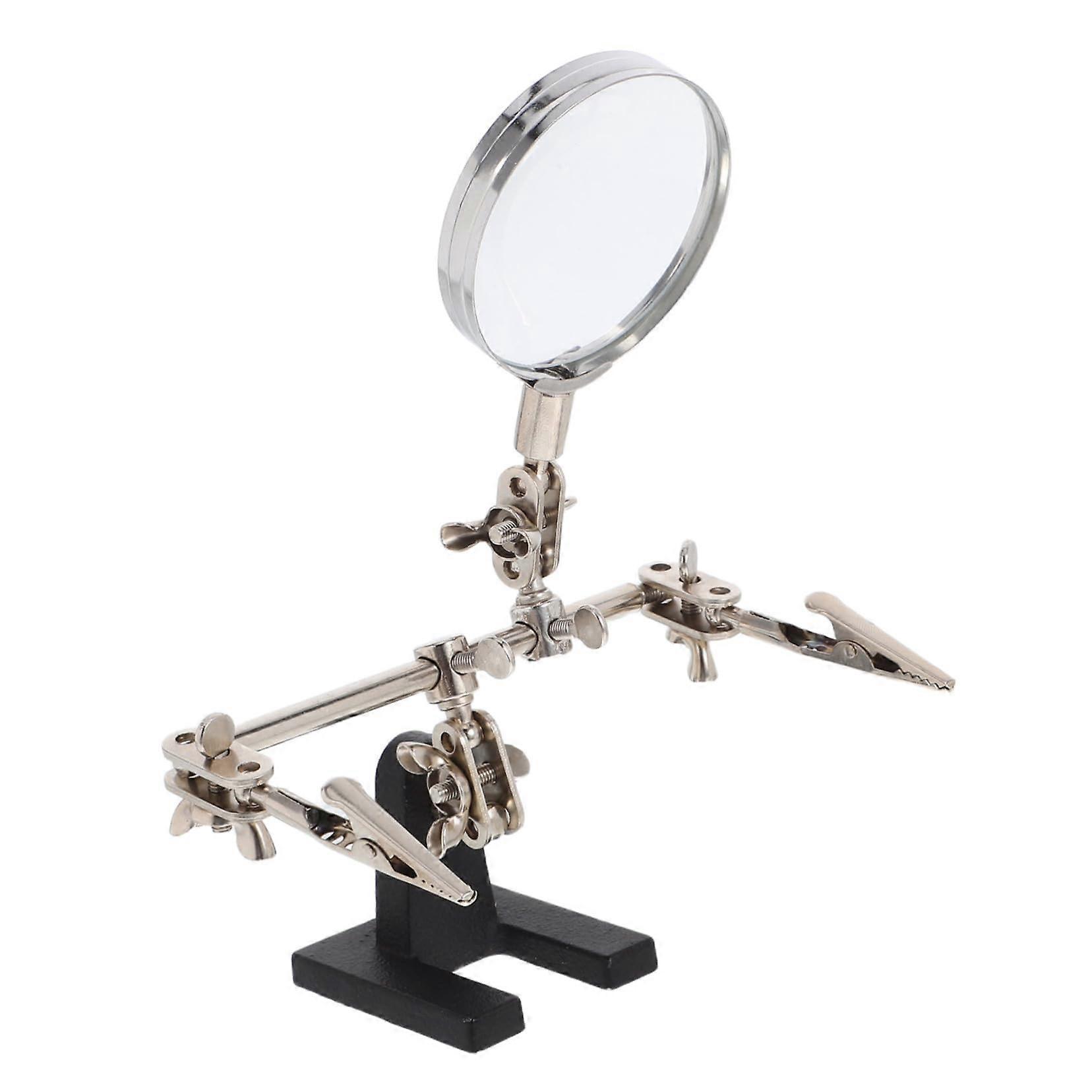Auxiliary Arm Magnifier With Adjustable Gooseneck For Electricians And Jewelers For Precise Detail Work And Soldering