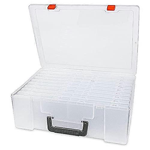 Photo Storage Box 4x6 Inches - Large Acid-Free Photo Organizer with 18 Inner Suitcases for Safe Photo Storage