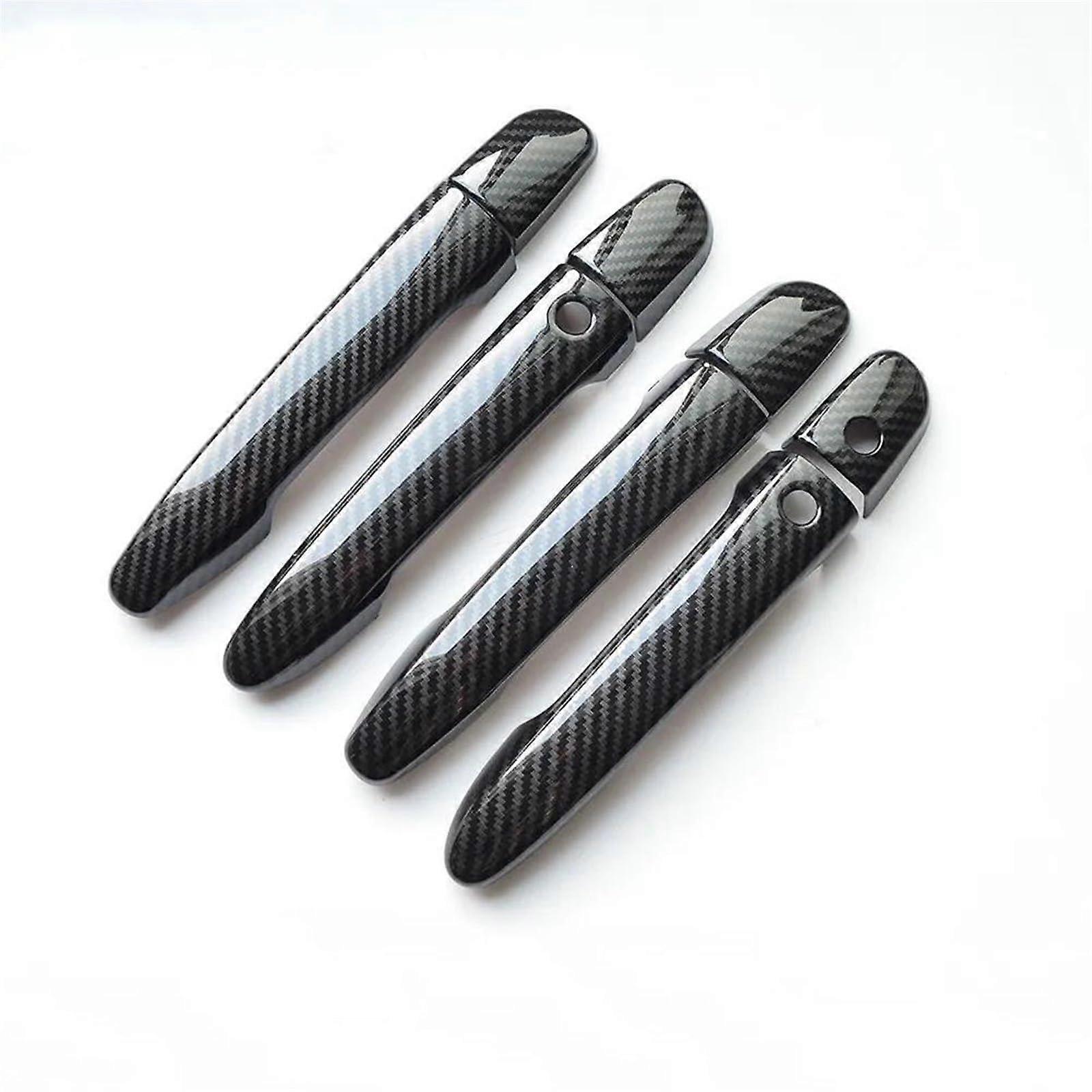 Car Styling Carbon Chrome Car Exterior Door Handle Cover Trim For Mazda CX-5 2012-2022 Black 2-Buttons