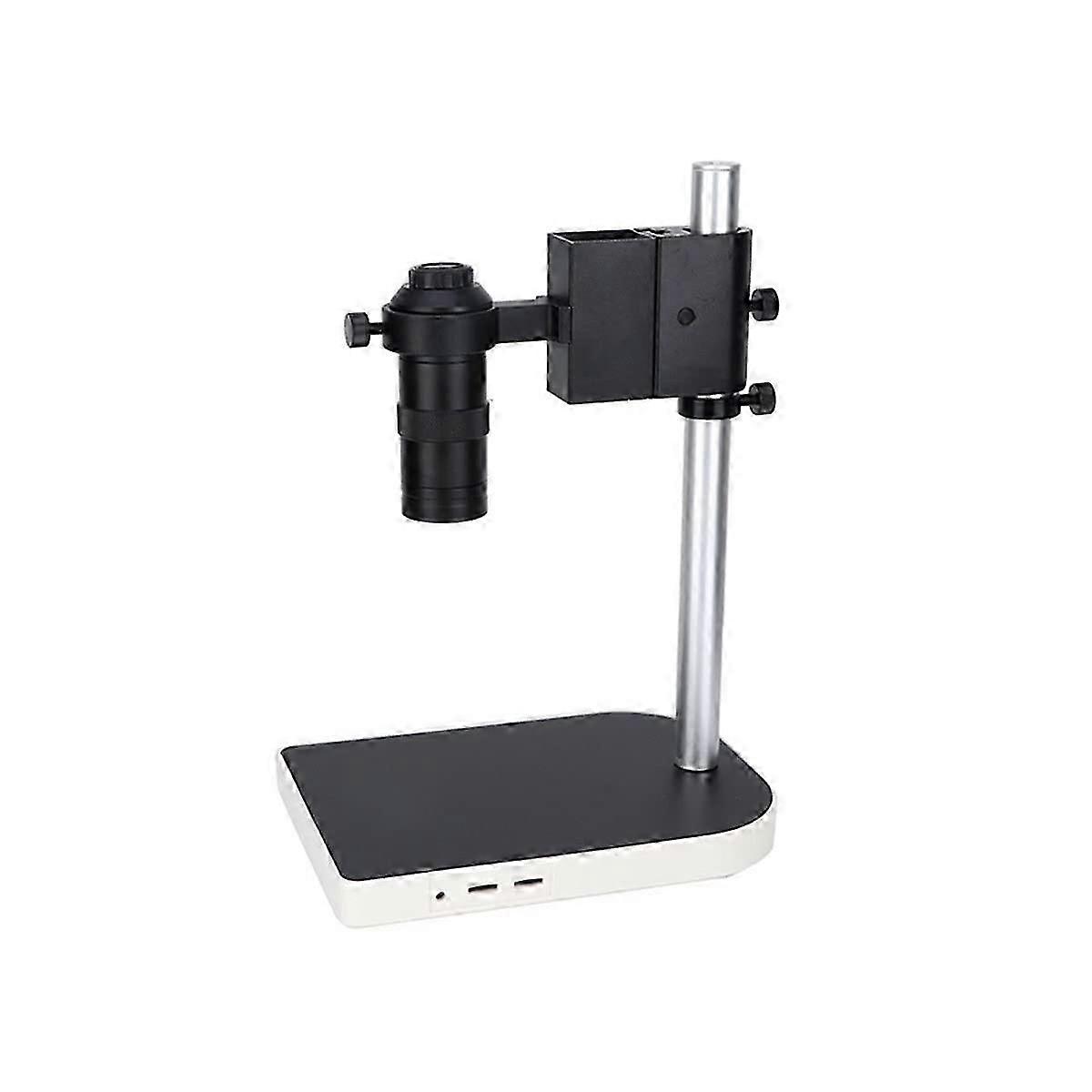 Adjustable Digital Microscope Kit with Support Stand and Lens Adapters, Black