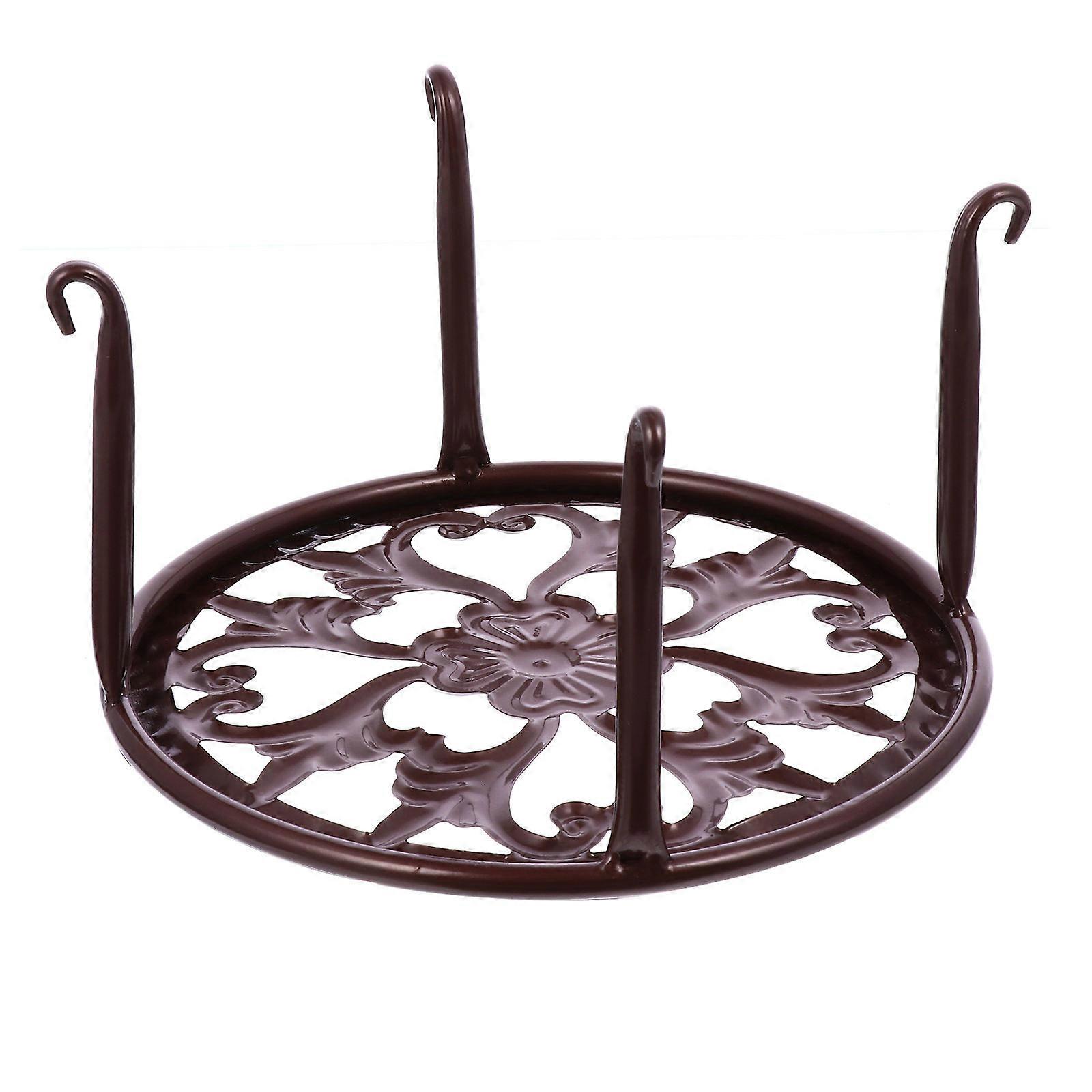 Metal Plant Stands For Flower Pot, Iron Potted Holder Indoor Outdoor Planter Container Round Supports Display Rack For Home & Garden Planter Decor 1pc