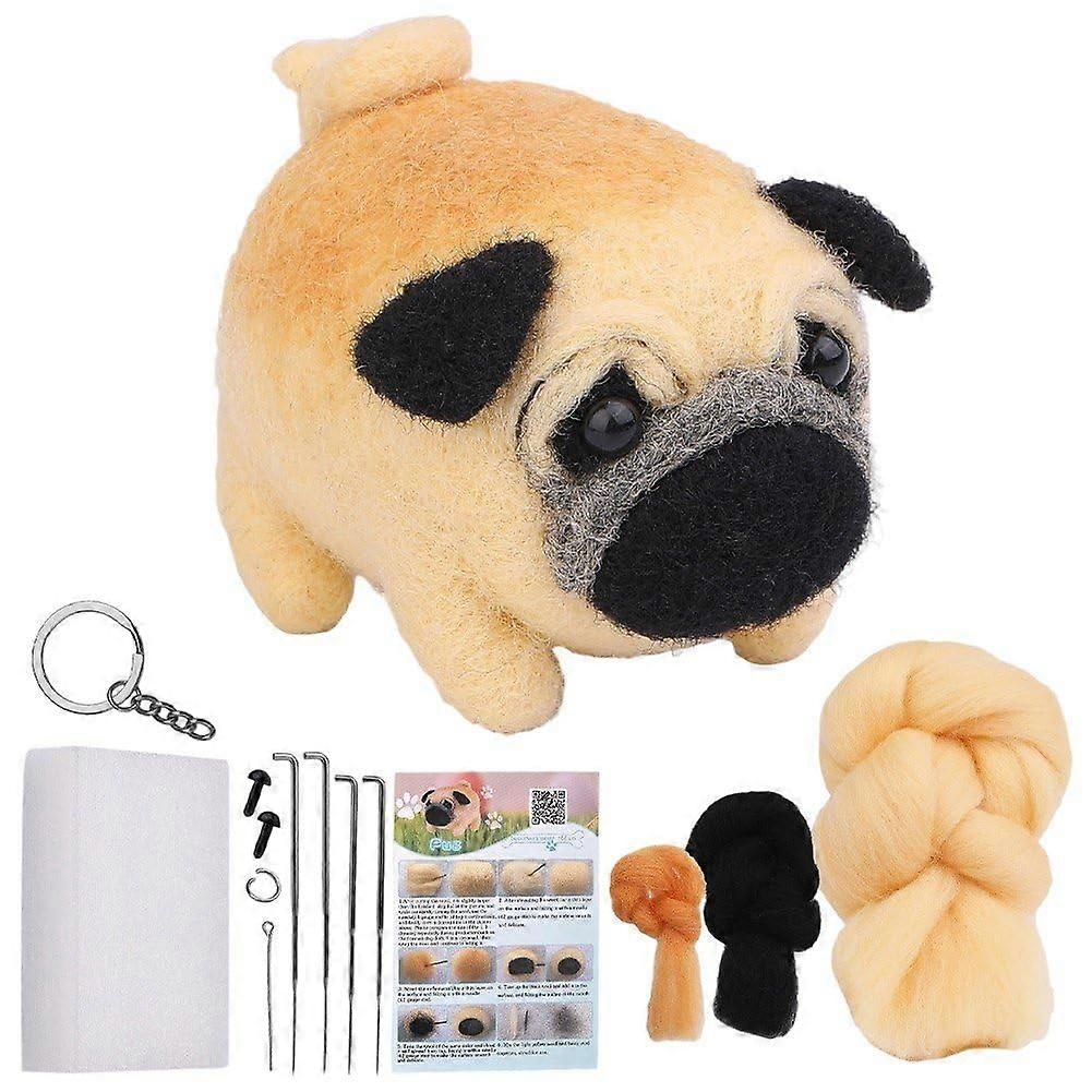 Needle Felting Kit, DIY Wool Felting Materials Set for Craft Project Dog