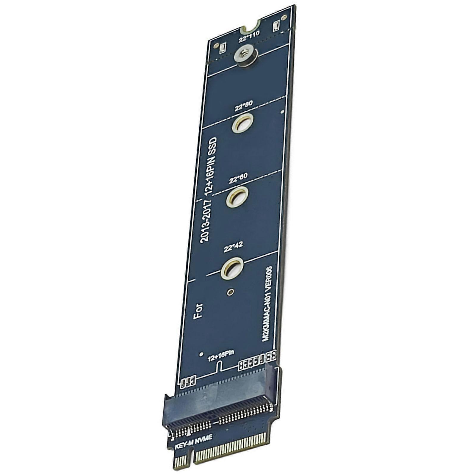 SSDs Upgraded Kit 12+16Pin SSDs to M.2 Key M NVME Risers Card Adapters for 2013 2014 2015 2017 A1465 A1466 Multicolor