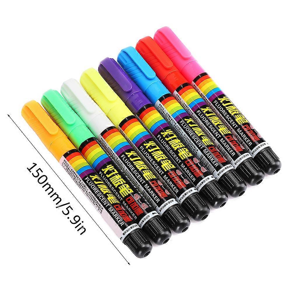 Liquid Chalk Pen Highlighter Fluorescent Blackboard Pen Erasable Colorful Marker