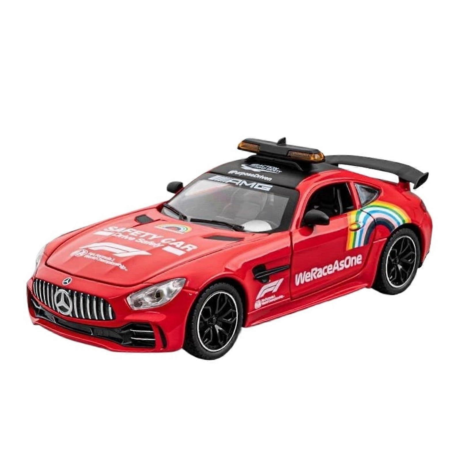 Miniature Motor Vehicle Models 1 24 Mercedes-Benz GTR AMG Die-Cast Metal Model Car Sound and Light Ready-to-Display Red