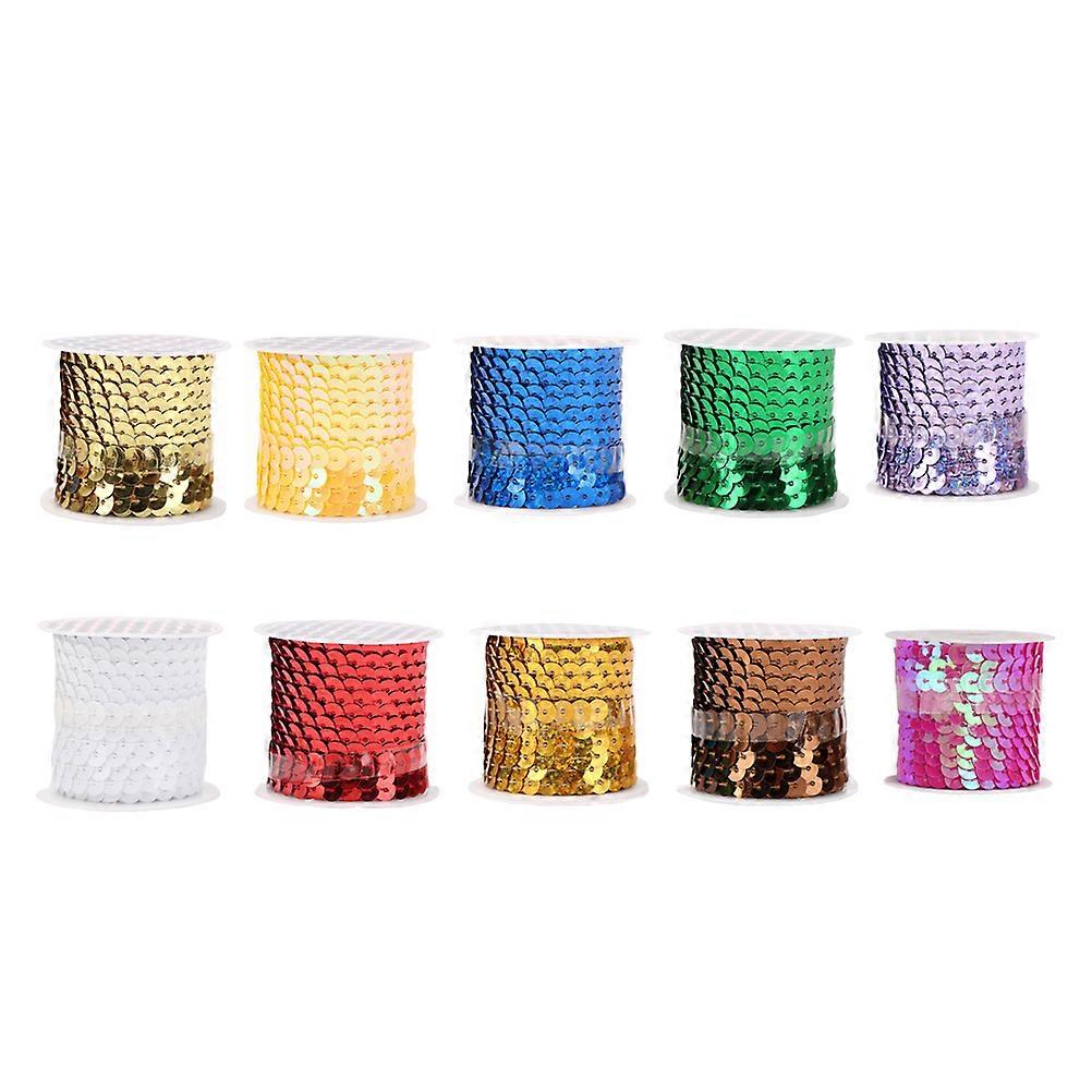 Assorted Color DIY Sequins for Crafts and Decor Made of Durable Plastic Easy to Use 10pcs
