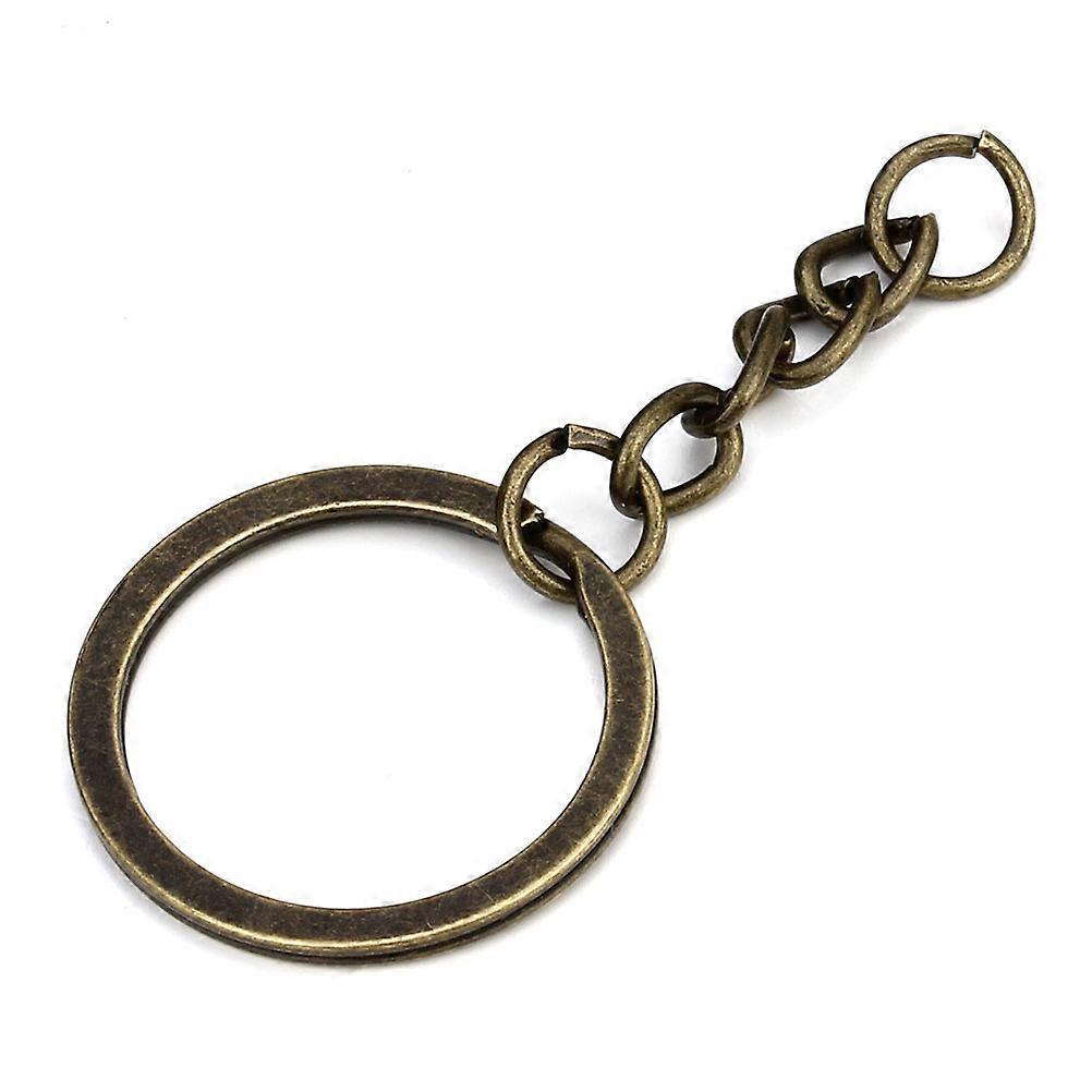 Small Split Rings Key Chain Making Supplies Flat Circle Shape Mixed Color 60Pcs