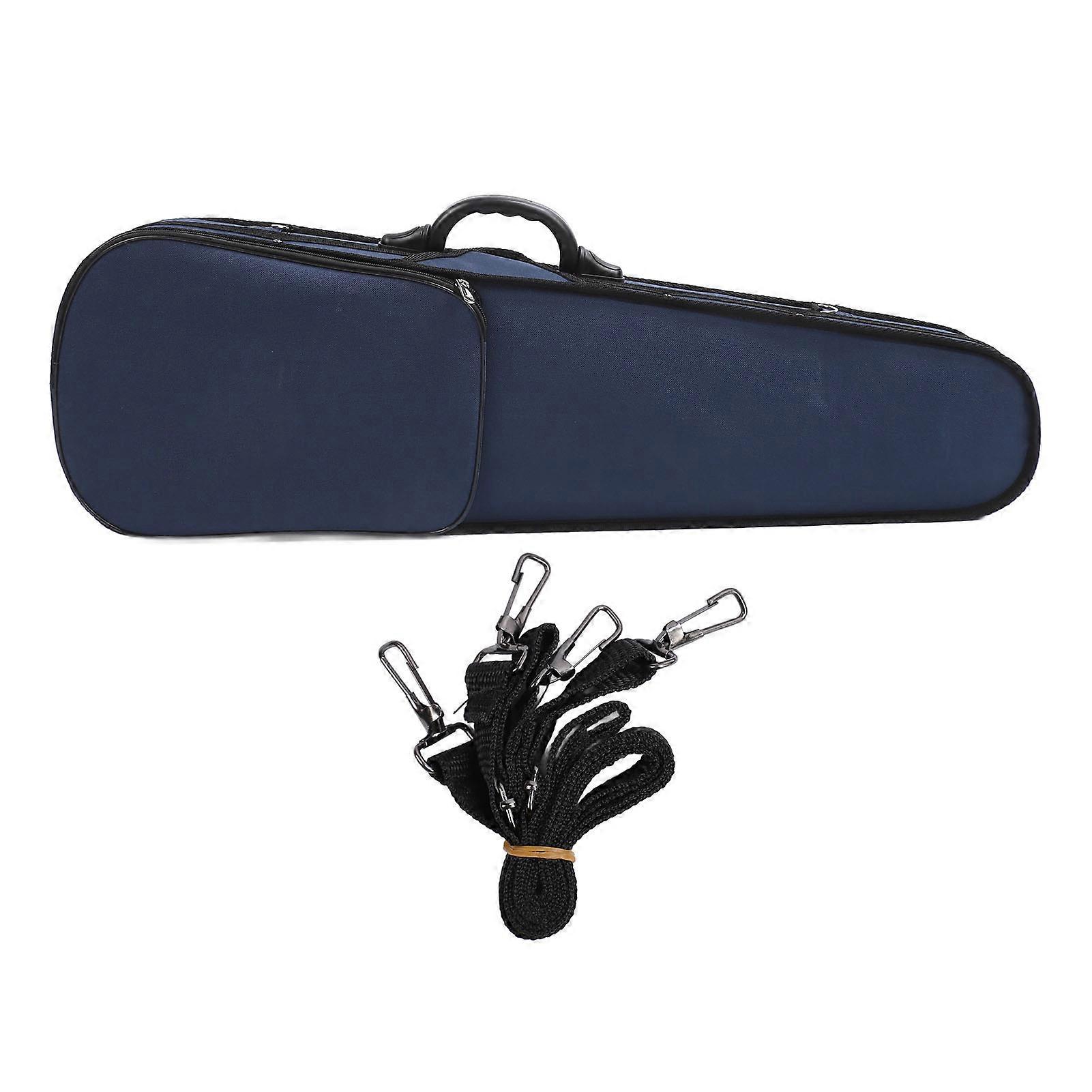Violin Hard Case Triangle Oversized Oxford Cloth Pressure Resistant Hard Shell Violin Case with Humidity Meter