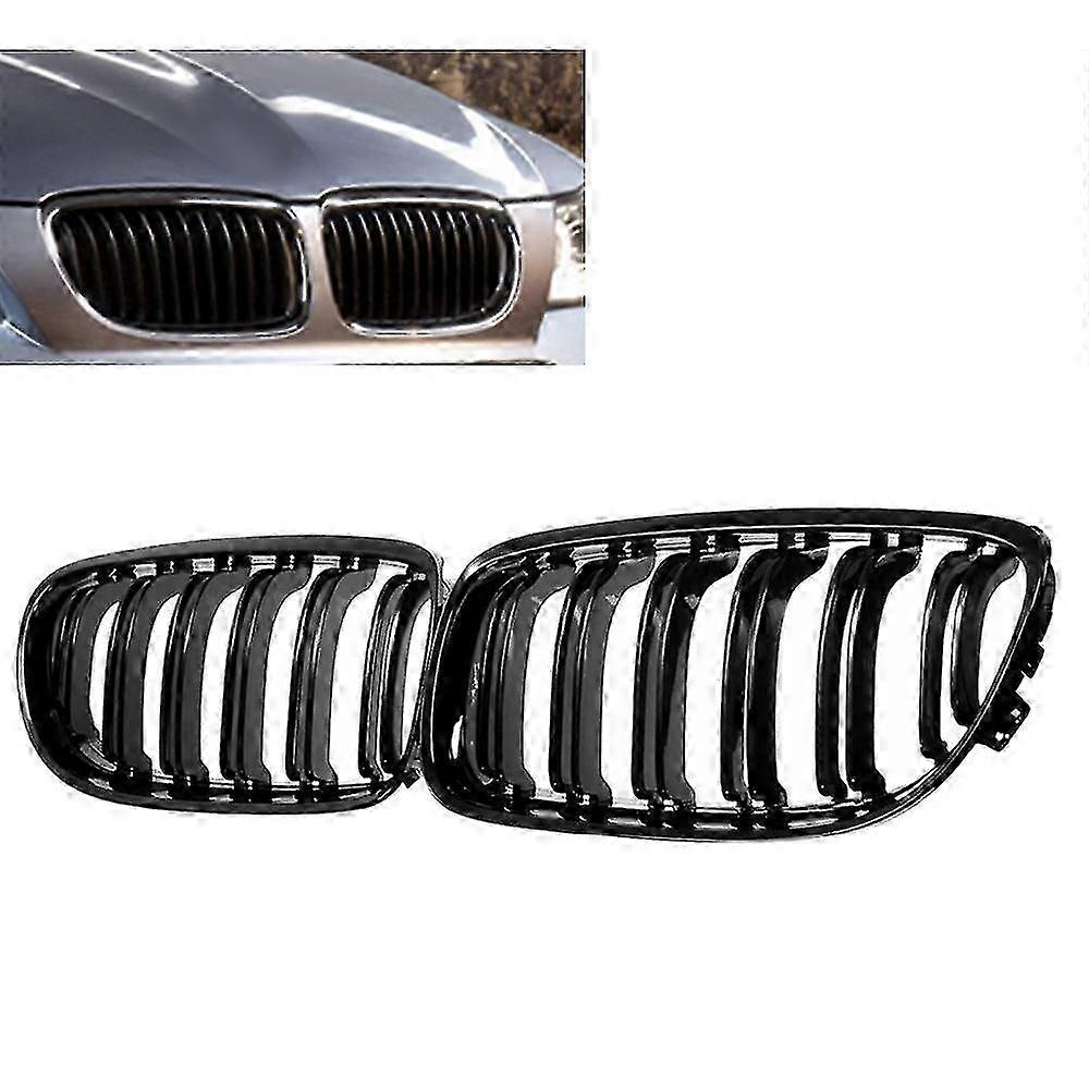 Pair of gloss black grilles for E90 3-Series 2009-2011