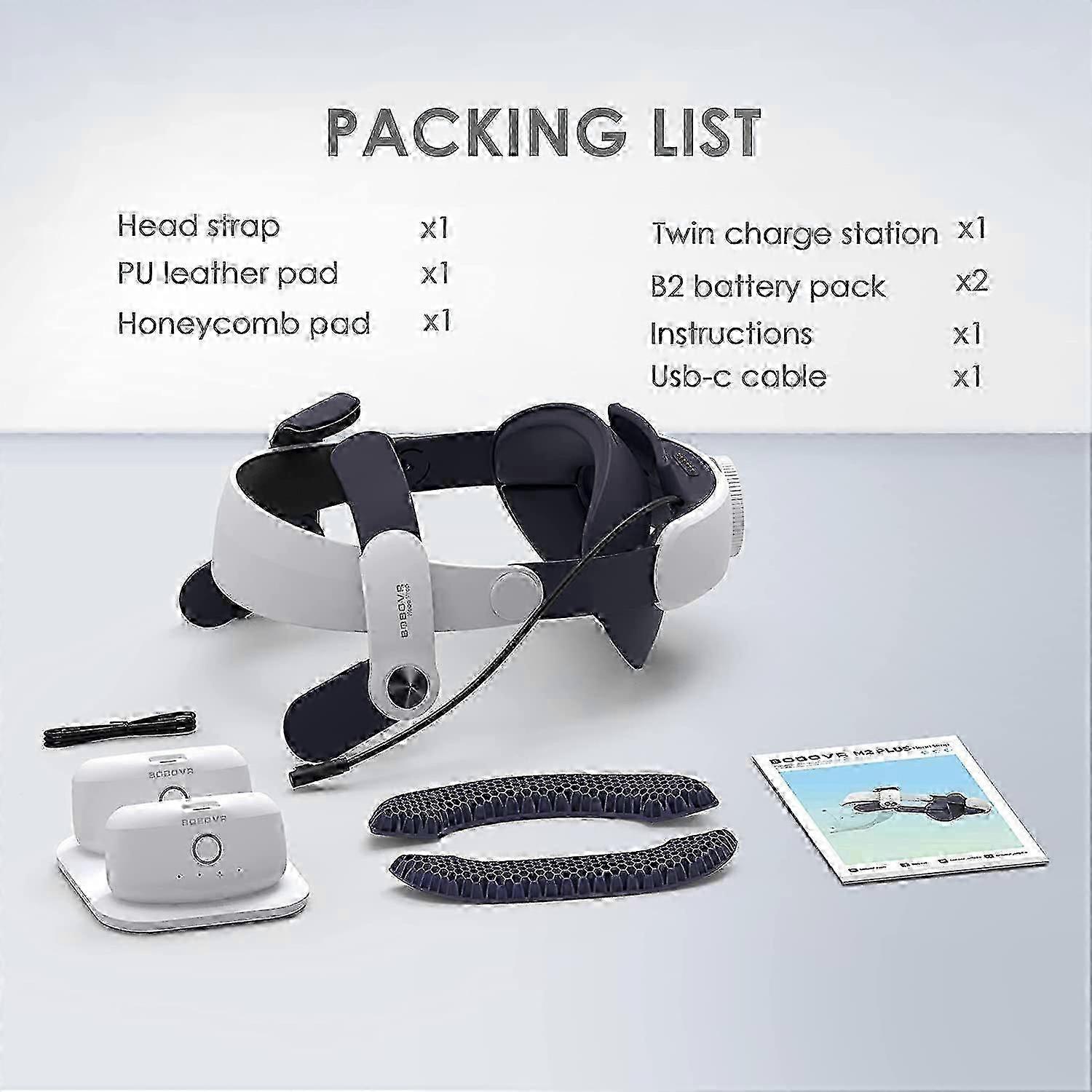 M2 Plus Strap BOBOVR M2 Plus Head Strap Twin Battery Combo for Meta Oculus Quest 2 2025