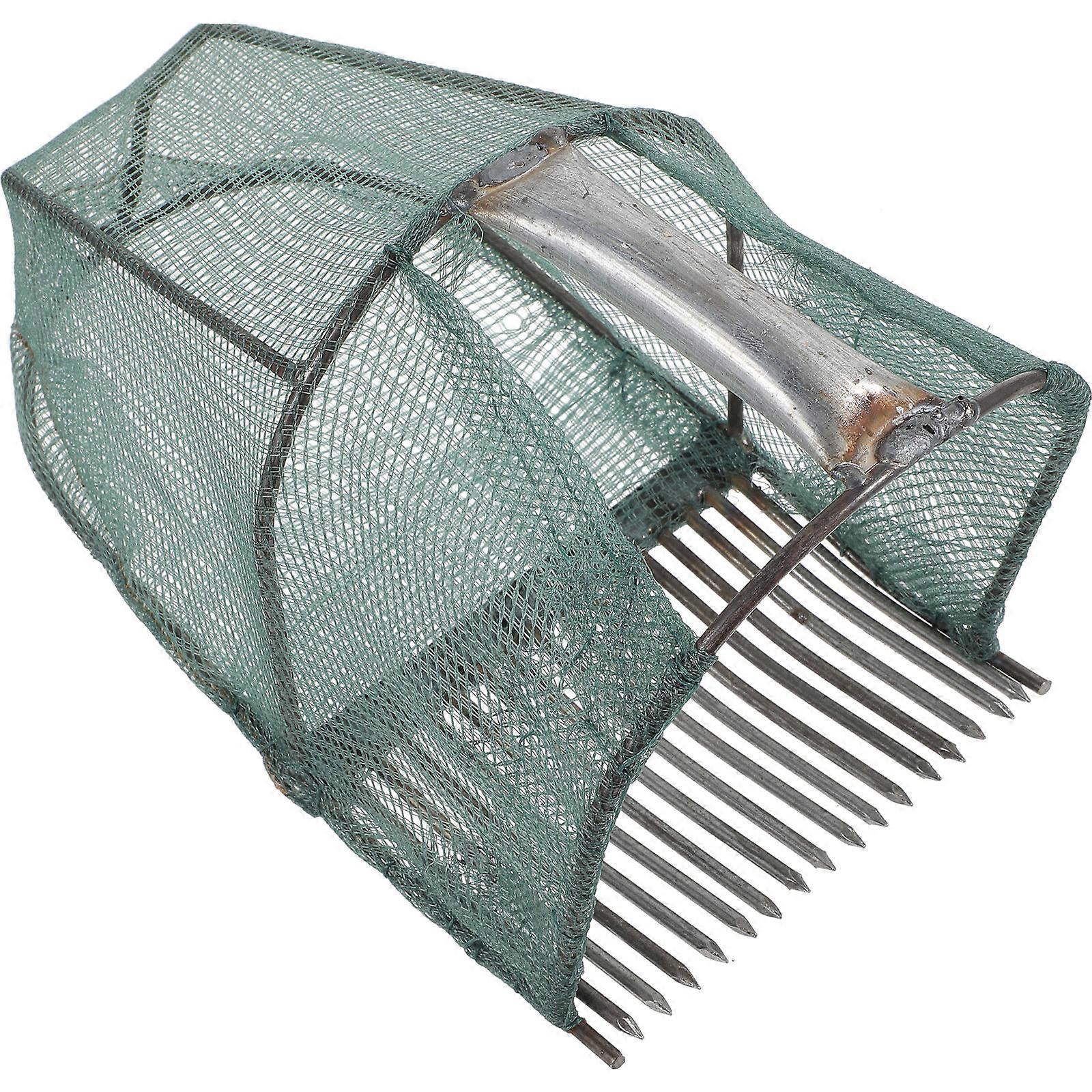 Green Blueberry Picker with Stainless Steel and Net for Outdoor Use Lightweight Compact Foldable Efficient Picking Tool 7.87 Inches
