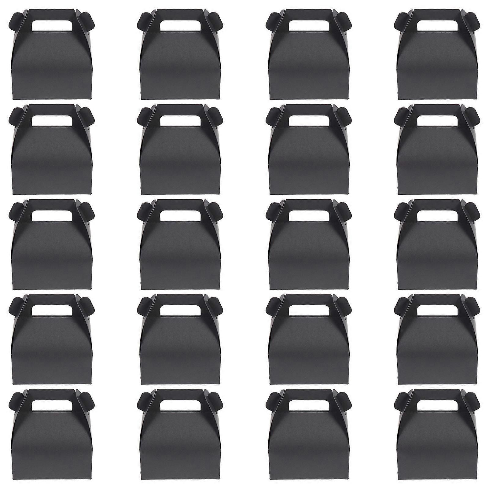 20pcs Kraft Paper Food Boxes for Parties   Stylish Candy Holders, Cake Packaging & Treat Cases with Convenient Handle Design for Desserts & Snacks