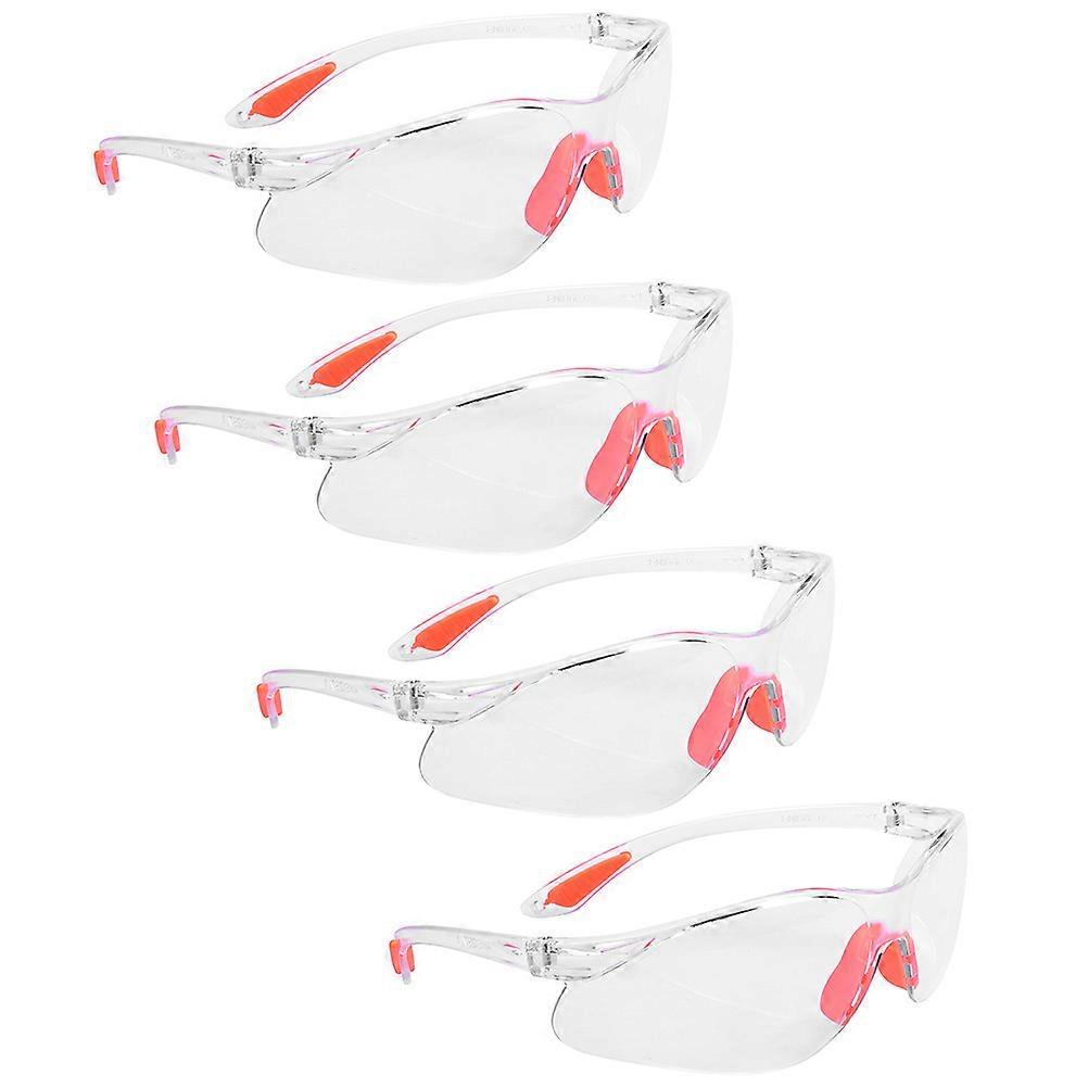 4PCS Silicone Nose Bridge Safety Glasses, ANSI Certified Protective Eyewear for Dust, Sand, and Splash Protection – Ideal for Construction,