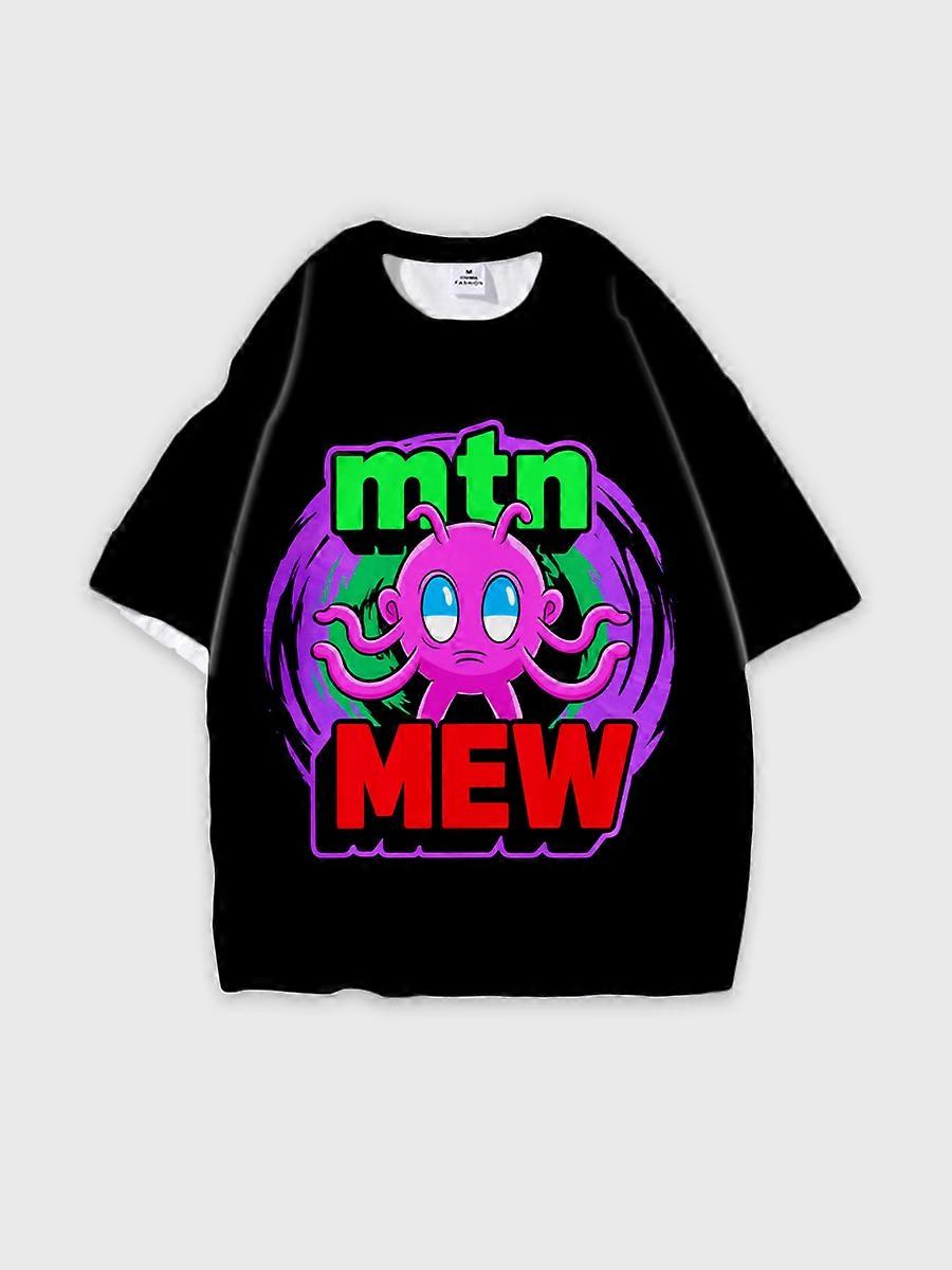 T-shirt round neck Pattern loose short sleeve N3195