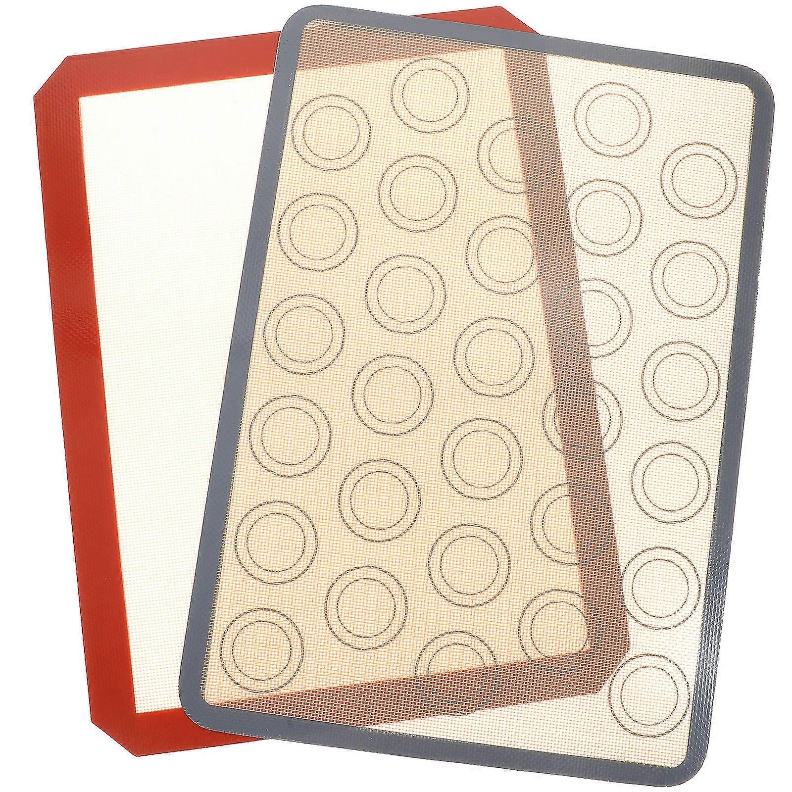 Thick Silicone Baking Mats Sheet 2Set Nonstick Baking Liners 42x29.50cm Multi Reusability
