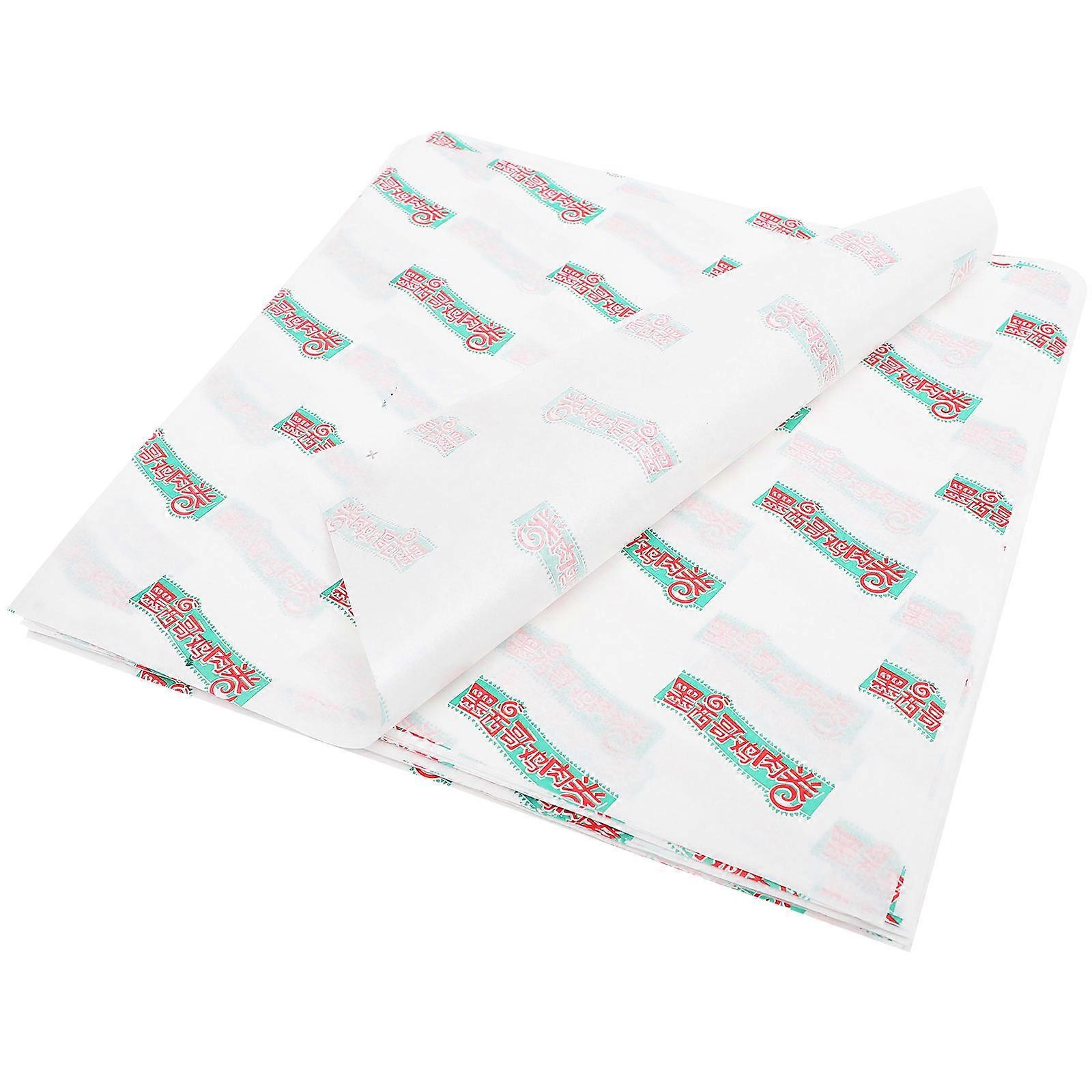 Food Packing Paper Oil-Proof Waterproof Assorted Color 29.5X28.5CM For Restaurant Picnic 100Pack