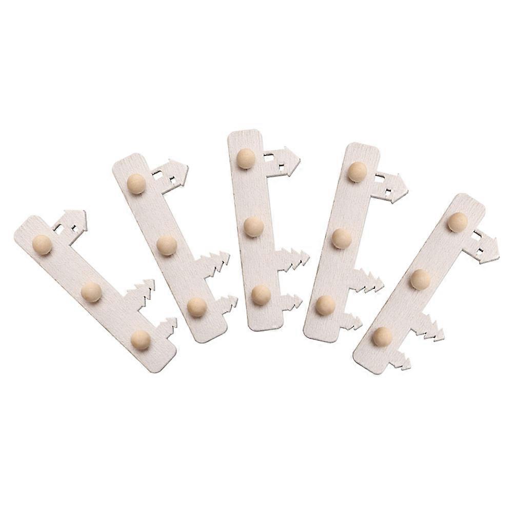 White Miniature Hook for Doll House Decoration Made of Synthetic Material Small Size