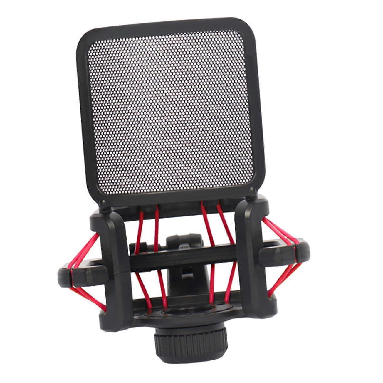 Microphone Stand with Pop Filter, Windshield, Holder for Studio, Live