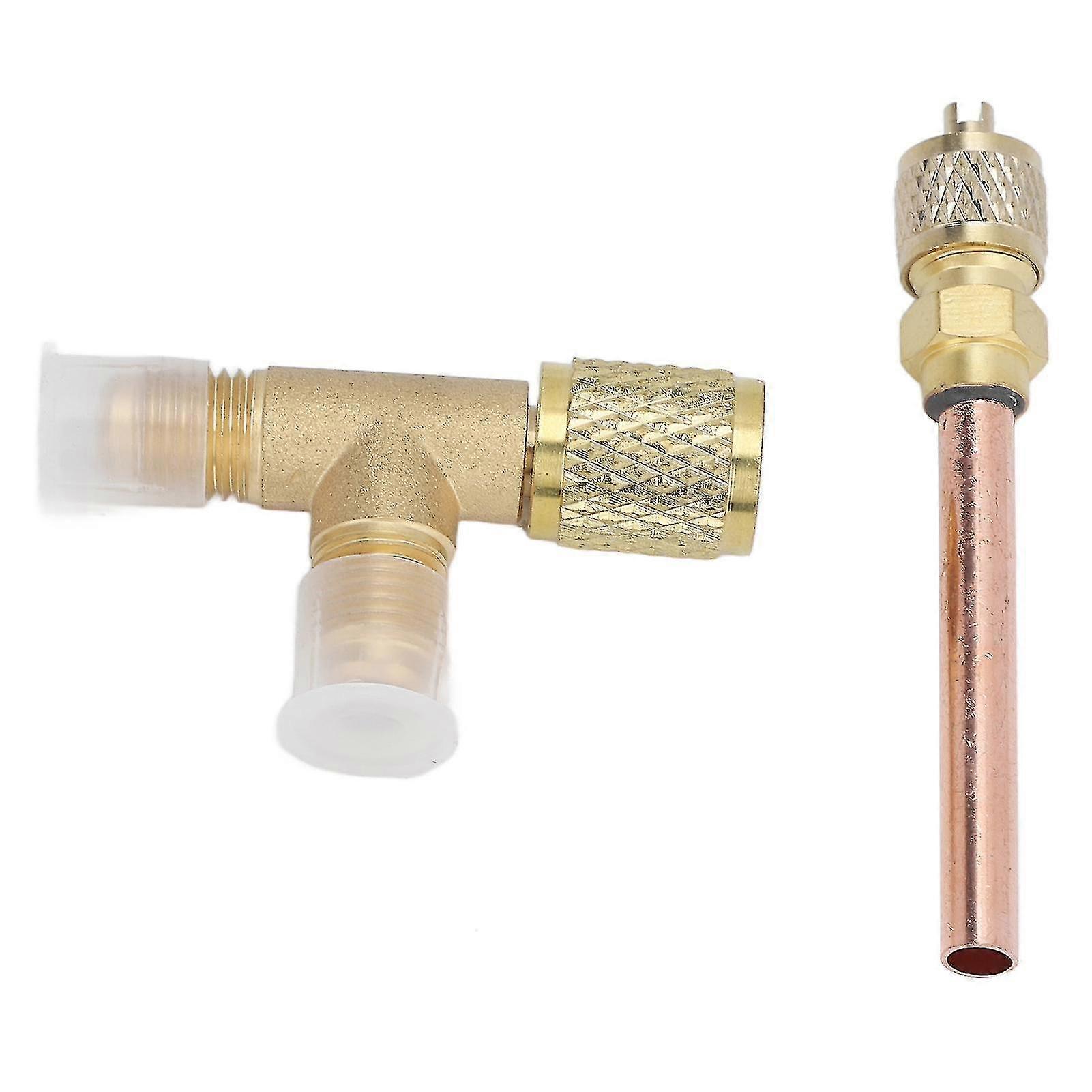2025 HVAC Quick Coupler Tee, Anti-Wear Tee Adapter Ensuring Durability And Reliability In Your Cooling Systems, For R22 R12 R134 Or Vacuum Gauge Use