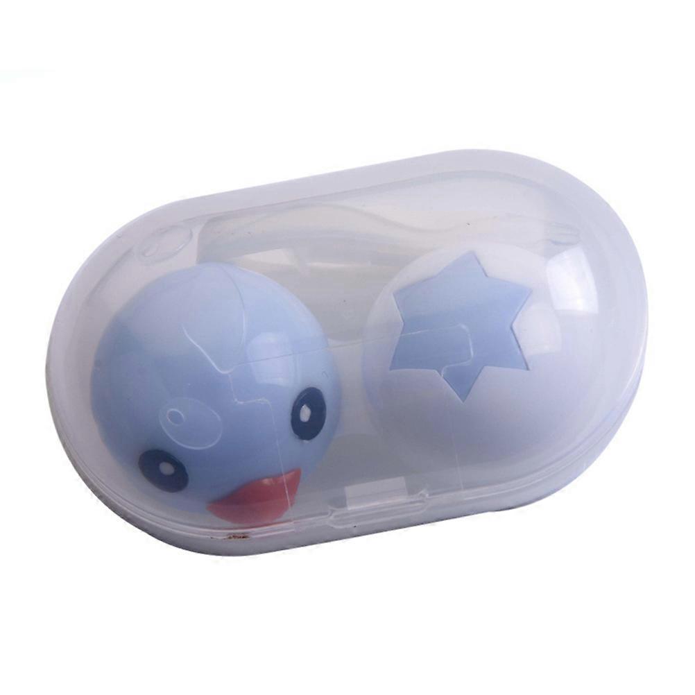 Uchwyt na okulary Kawaii Pojemnik do przechowywania soczewek Cartoon do domu i podróży Żółty 6,5 x 4 x 2,4 cm Bezpieczny na obiektyw trzymający 4 szt