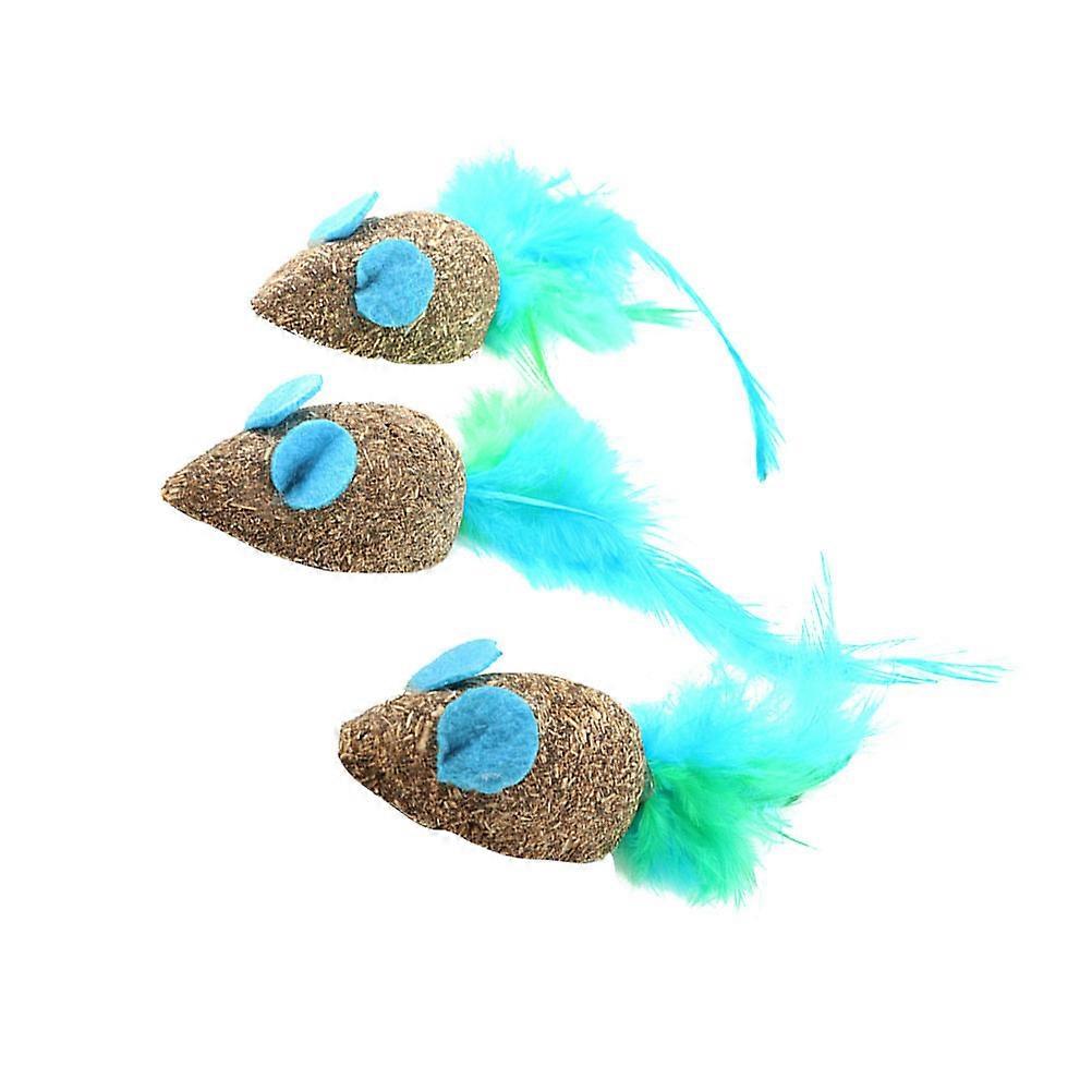 Mice Cat Toys Simulation Rat Mouse Kitten Teaser Mentally and Physically Stimulating Plush Pendant 3Set