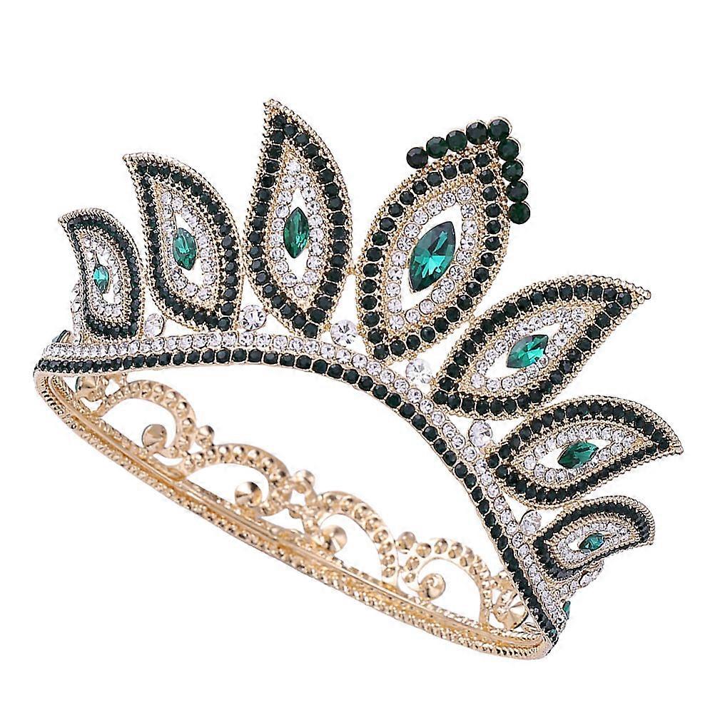 Multi Color Baroque Rhinestone Crown for Decoration 1PC Perfect for Wedding Banquet