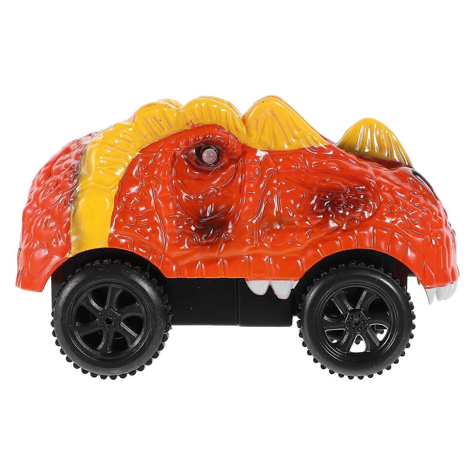 Glowing Dinosaur Track Car – Lightweight Battery Powered Interactive Dinosaur Model Plaything