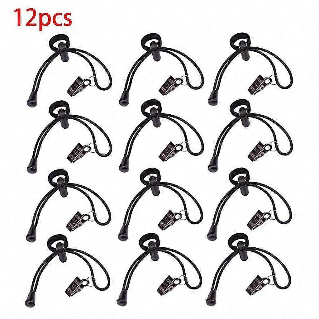 12x Photography Backdrop Side Clips Background Cloth Clamps 20cm Adjustable Elastic Cord For Photo Studio Vedio Shooting