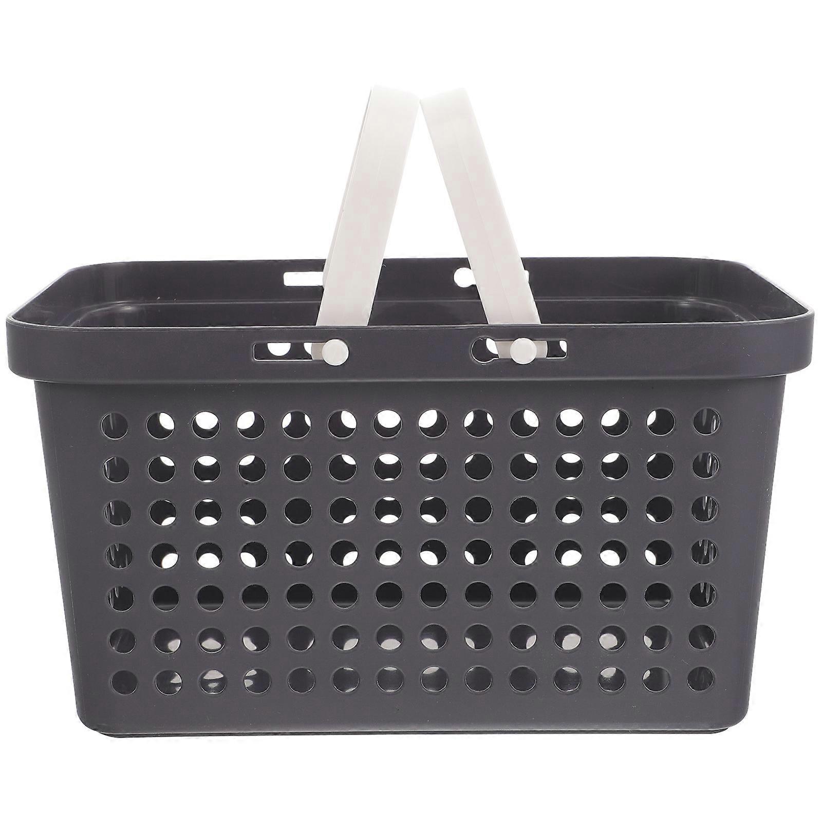 Baskets For Storage Hollow Desktop Storage Basket For Bathroom Dark Blue Multi-Functional Storage 1Set