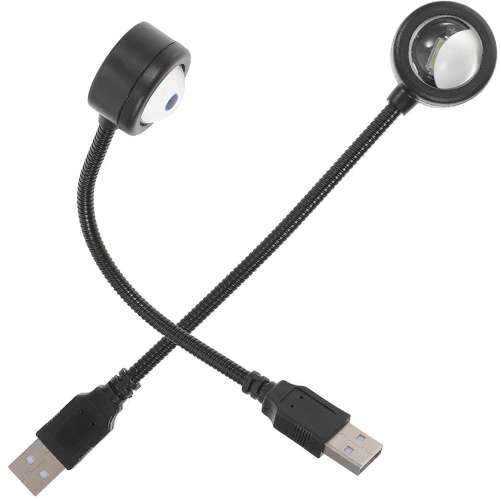 USB Projection Night Light For Party Atmosphere 2Set Color Gradient Light Simple Design ABS