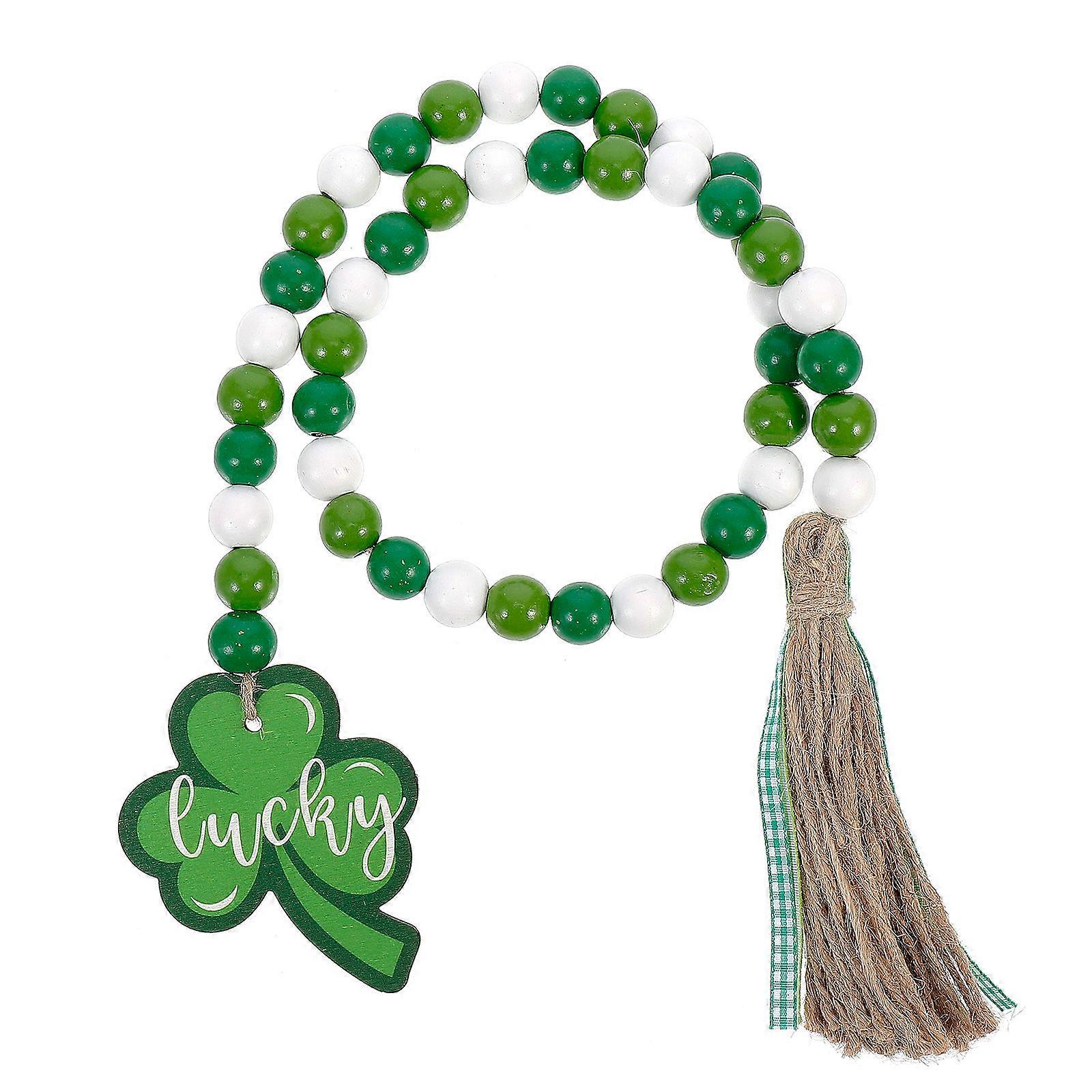 Rustic Bead Garland Suitable For Table Centerpiece And Door Knobs With Green Wooden Material In 1 Set