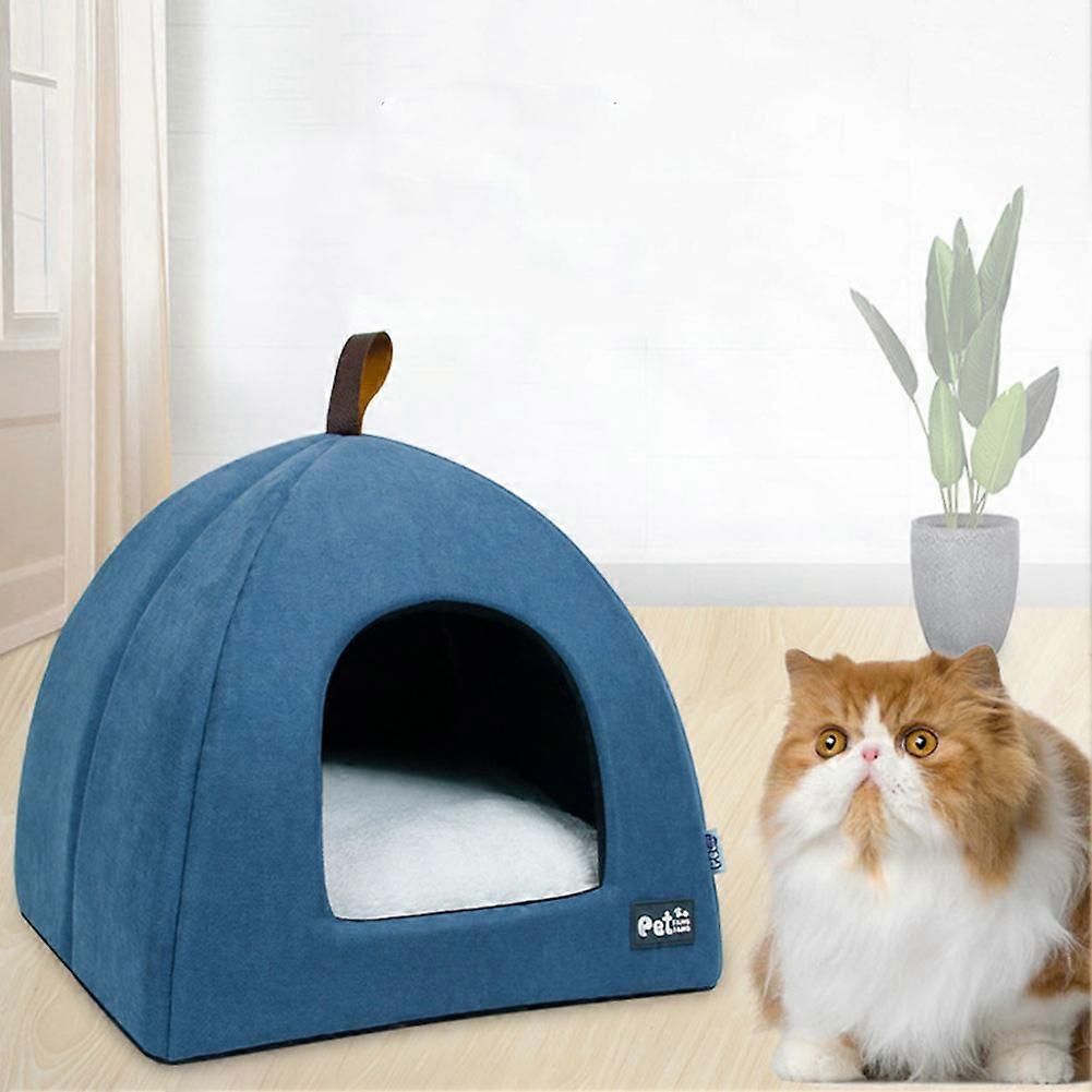 Domestic Cat Dog Kennel Soft Warm Winter Beds Cozy Nest Moisture Resistance Sleeping Closed Yurt Removable Pet Product