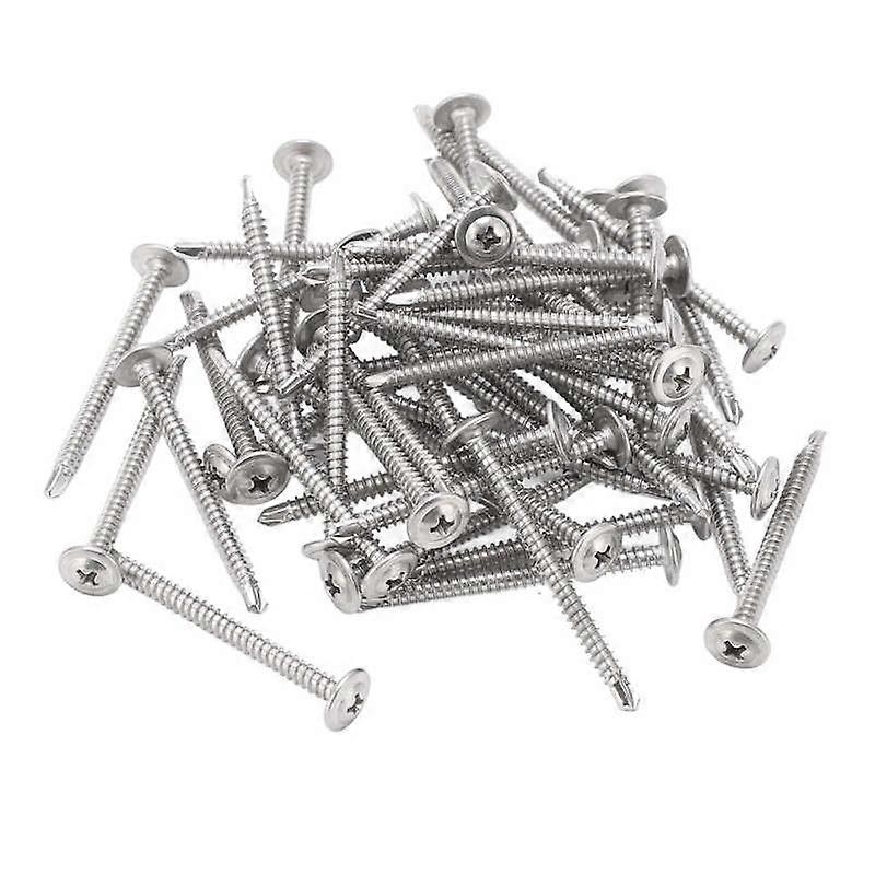 50pcs Washer Round Head Screws 304 Stainless Steel Self Drilling Screws M4.8x38 M4.2x50 M4.8x32 M4.2x38 Metal Threaded Screw