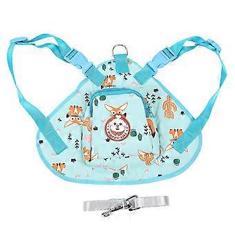 Adjustable Cartoon Pet Backpack Carrier Bag with Leash - Travel-Friendly Dog Bag for Small & Large Dogs, Outdoor Adventures in Blue (Large)