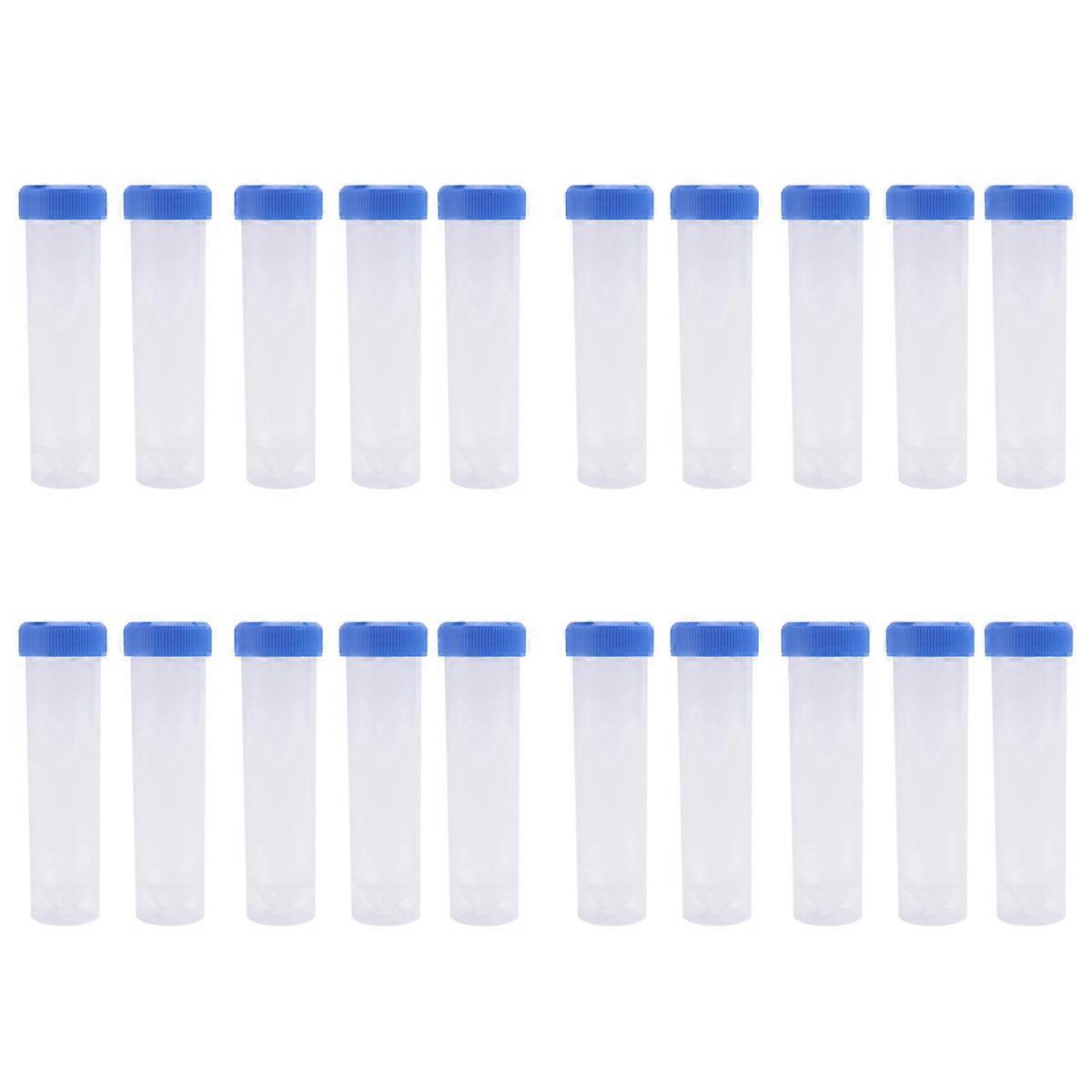 20 Pieces 50Ml Plastic Transparent Centrifuge Tube with Scale Plastic Test Tube with Screw Cap