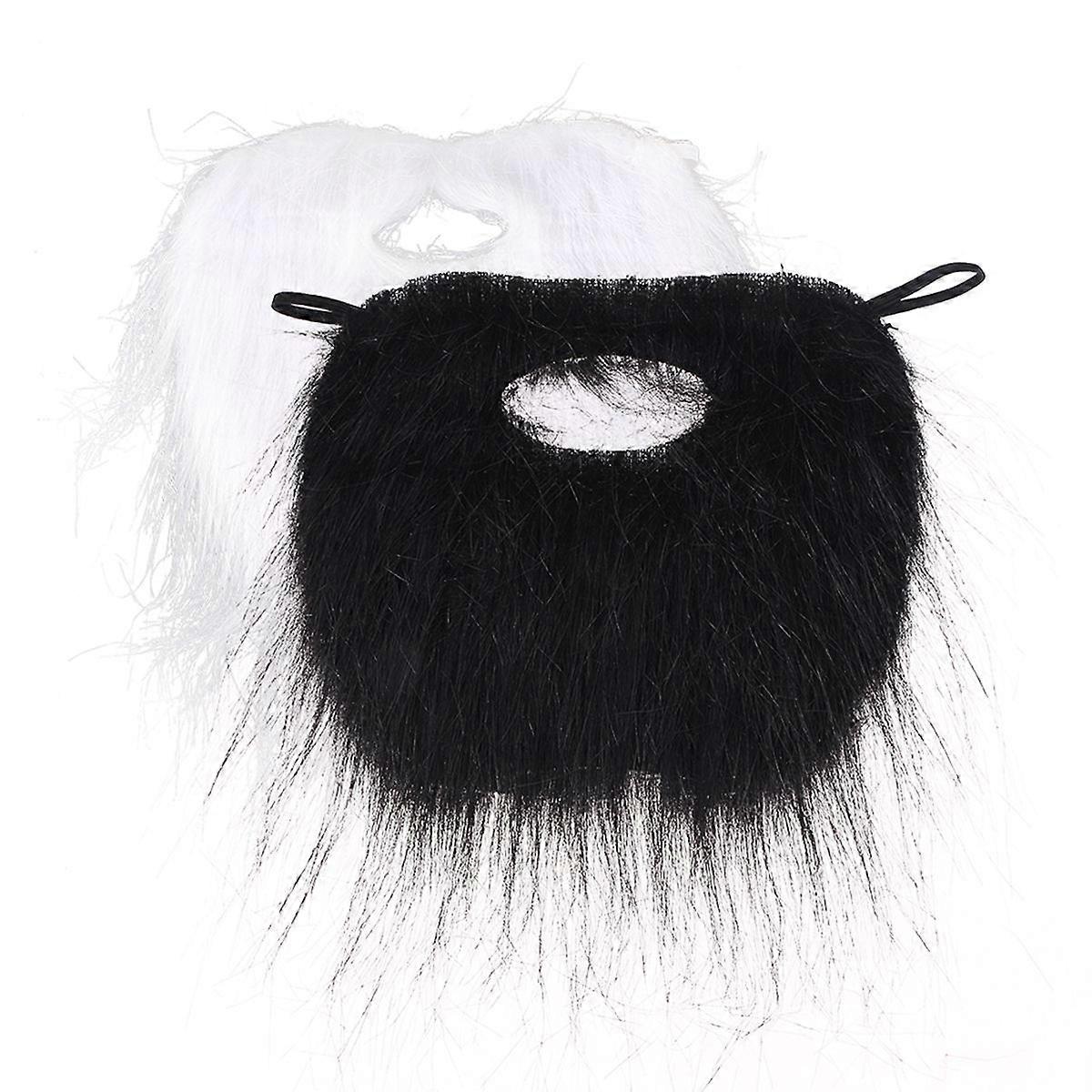 Fake Whiskers Props for Theatre and April Fool's Day Assorted -adhesive 2Pcs