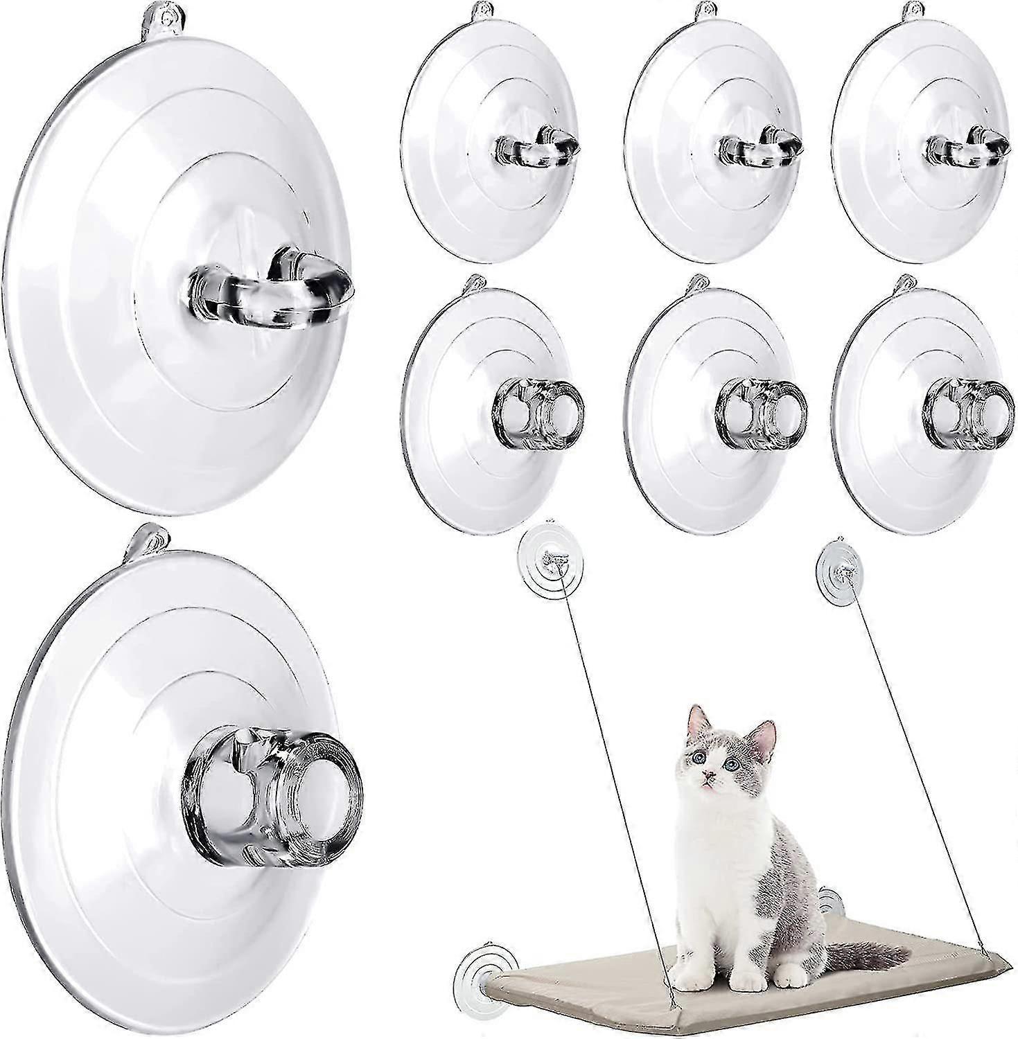 8pcs Suction Cups for Cat Window Perch Hammock Replacement