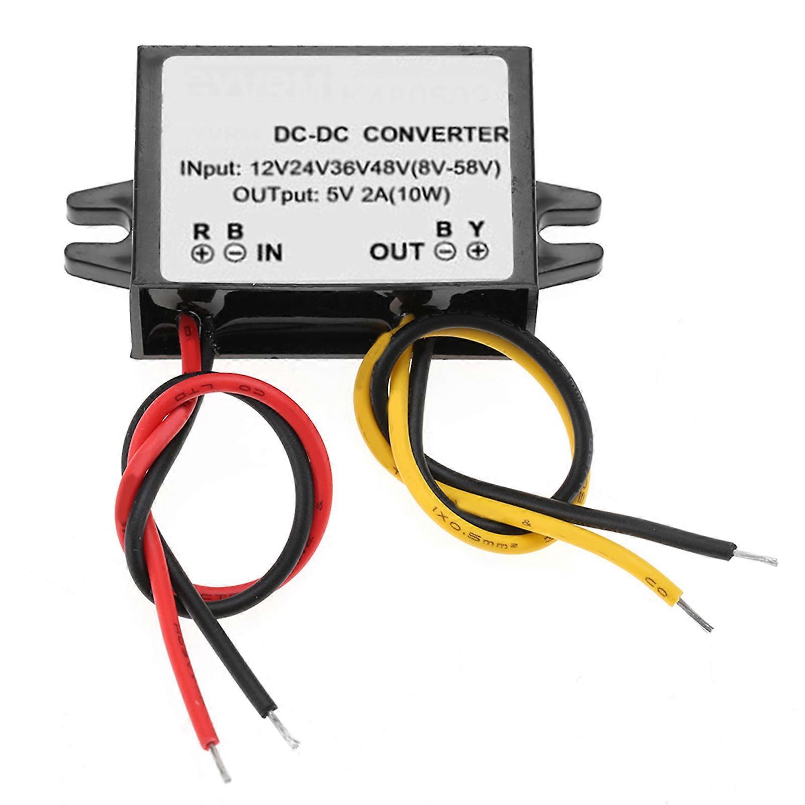 DC-DC 12V/24V/36V/48V to 5V 2A Buck Converter Step Down Power Supply Module