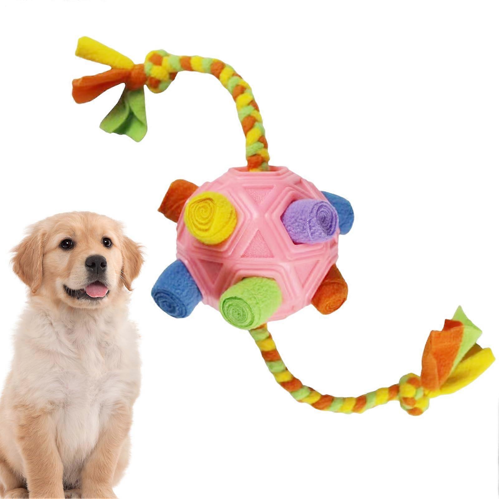 Interactive Dog Toy, Interactive Dog Toy with Immersive Snuffle Interactive Puzzle Toy Improves Natural Feeding Skills, MolarResistant Design Pink