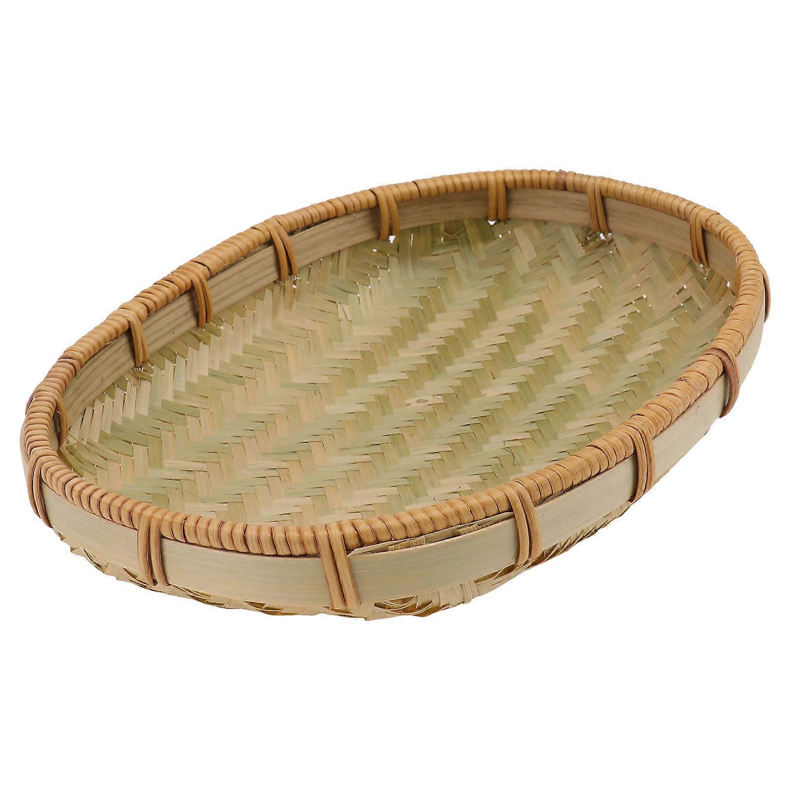 1pc Handmade Snack Pastry Basket Woven Storage For Home Restaurant Design For Bread Biscuits Sturdy Accessory